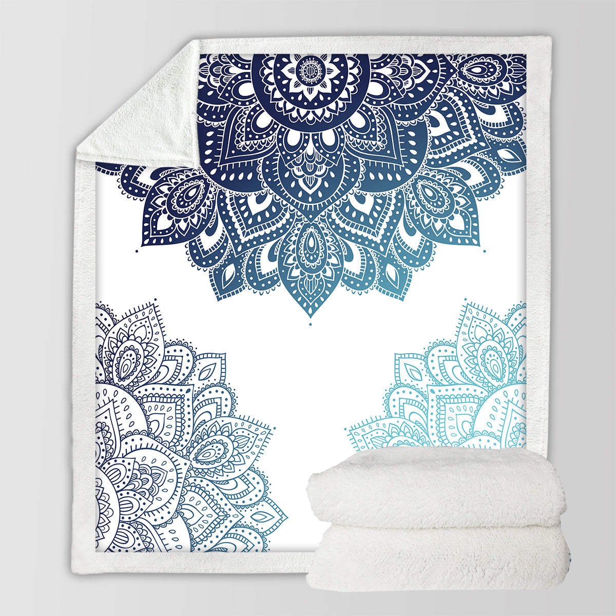 Bohemian Beach Soft Sherpa Blanket - Cozy Flannel Throw for Outdoor Picnics, Camping & Home Decor