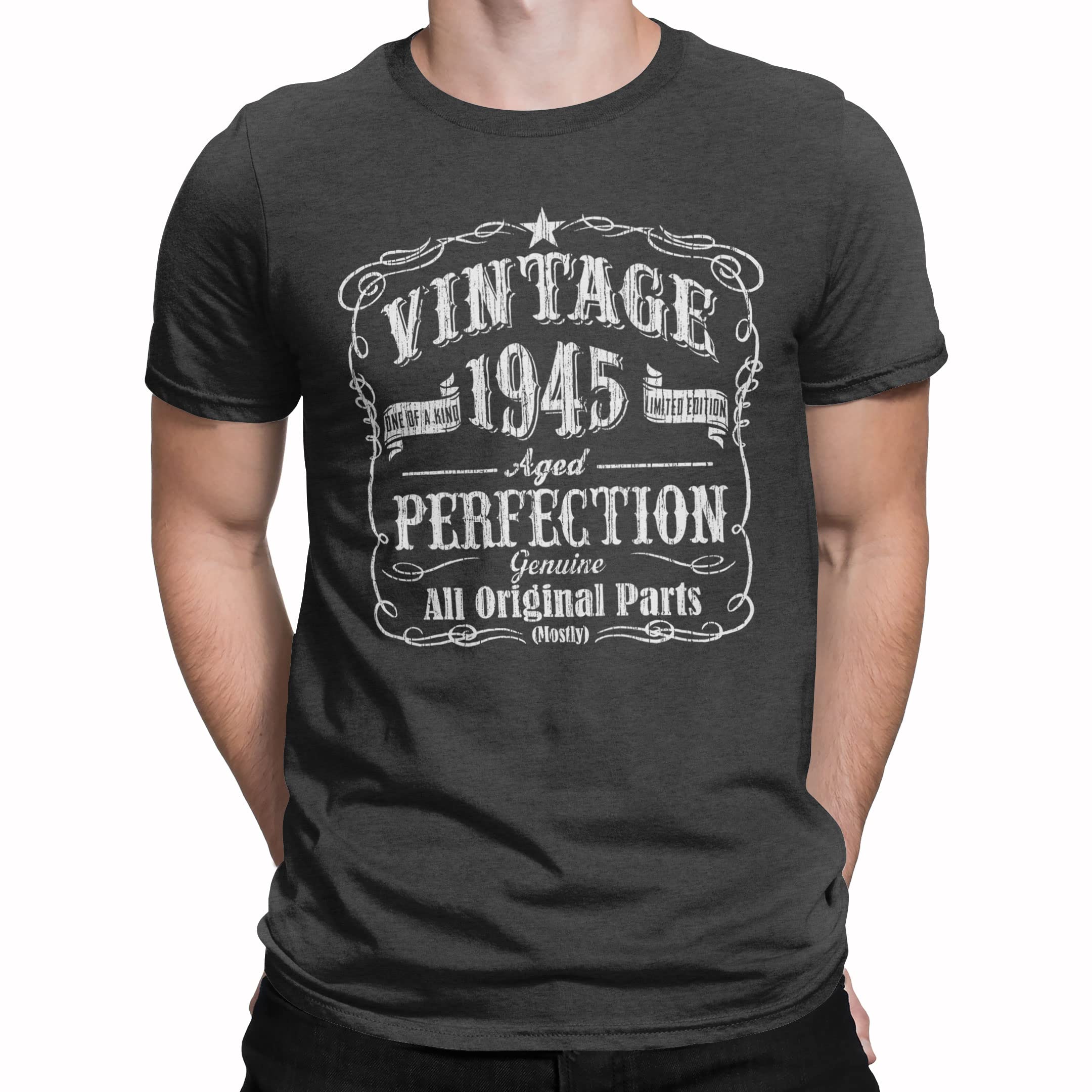 Vintage 1940s Style T-Shirt for Men - 82nd Birthday Gift Idea, Perfect for 80 Year Old Dad or Grandpa - Great for Parties, Family Reunions & Milestone Celebrations