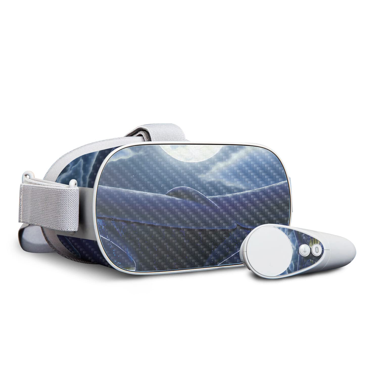 Premium Carbon Fiber Skin for Oculus Go - Whale Tail Design | Protective & Durable Textured Cover | Easy to Apply & Remove | Made in USA | Perfect for Gaming, VR Experiences & Device Protection