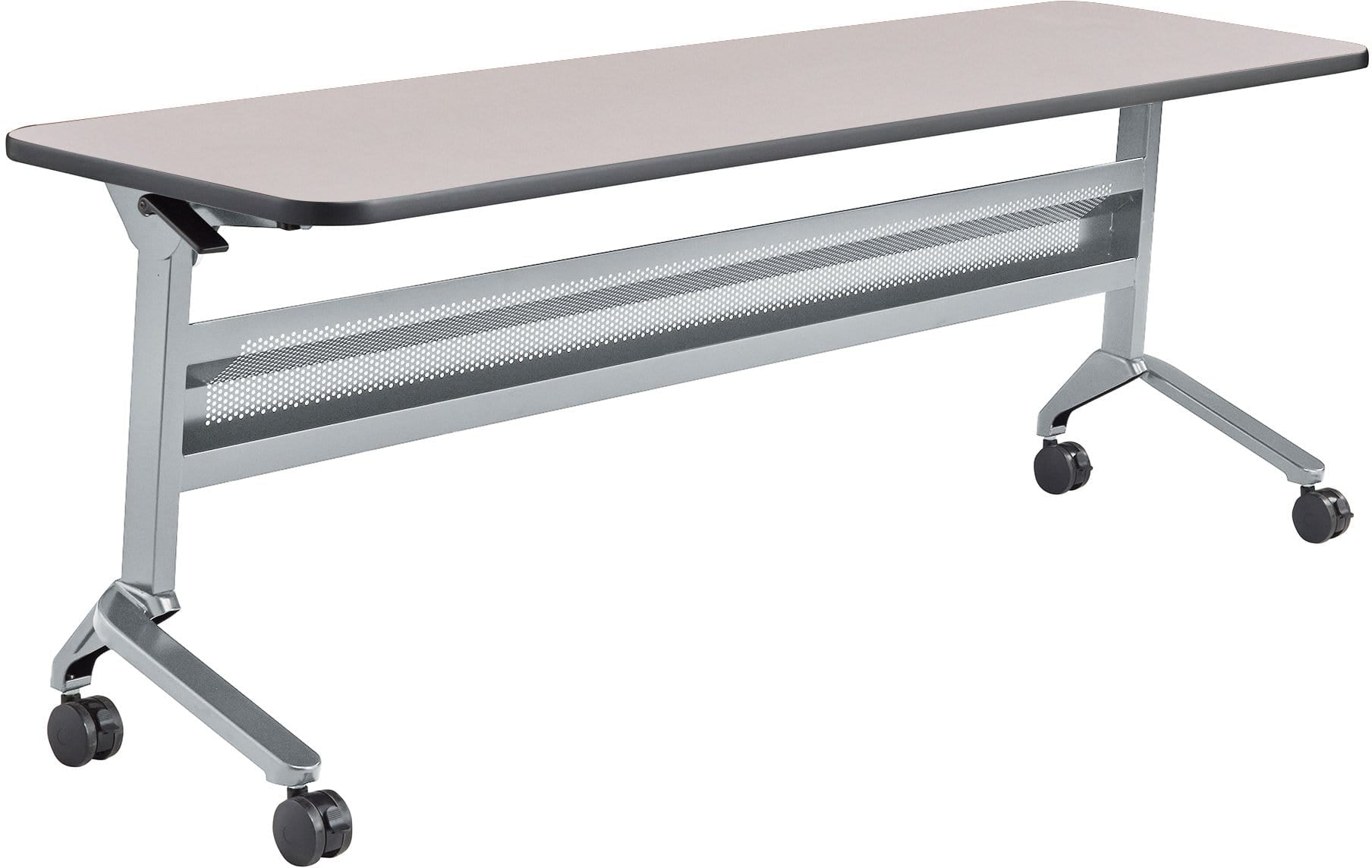 Safco Flip N Go 24 x 72 Inch Rectangular Training Table - Portable Folding Conference Table with Wheels (Model LF2472T) - Perfect for Classrooms, Meetings & Office Training Sessions