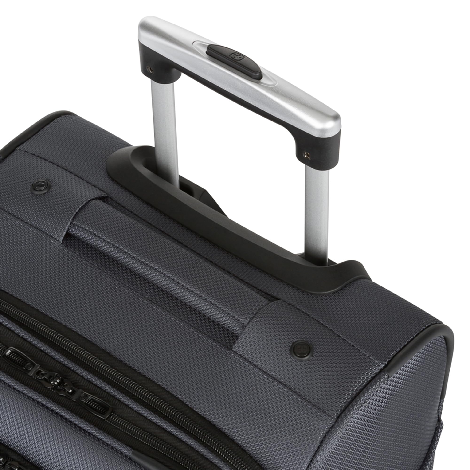 SwissGear Sion Softside Expandable Carry-On Luggage 21 Inch - Lightweight Durable Hardshell Suitcase with Spinner Wheels, TSA Lock & USB Port (Dark Grey) - Perfect for Air Travel, Business Trips & Weekend Getaways