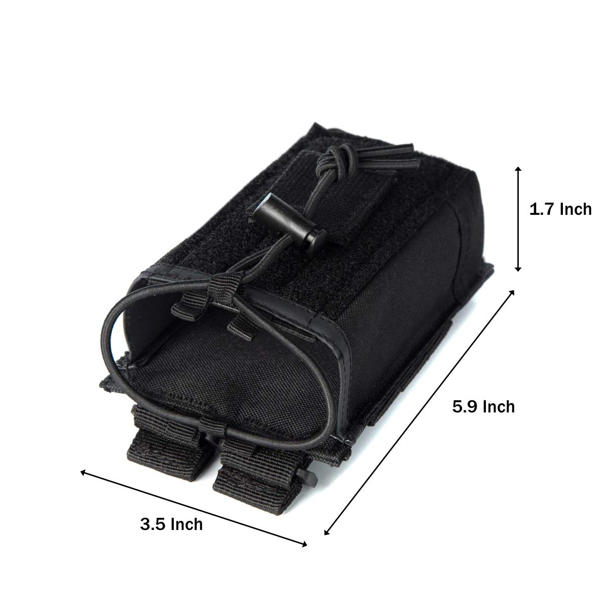 LUITON Tactical Radio Holster - Heavy Duty Molle Pouch for Two-Way Radios & Walkie Talkies - Perfect for Military, Police, Security & Outdoor Adventures