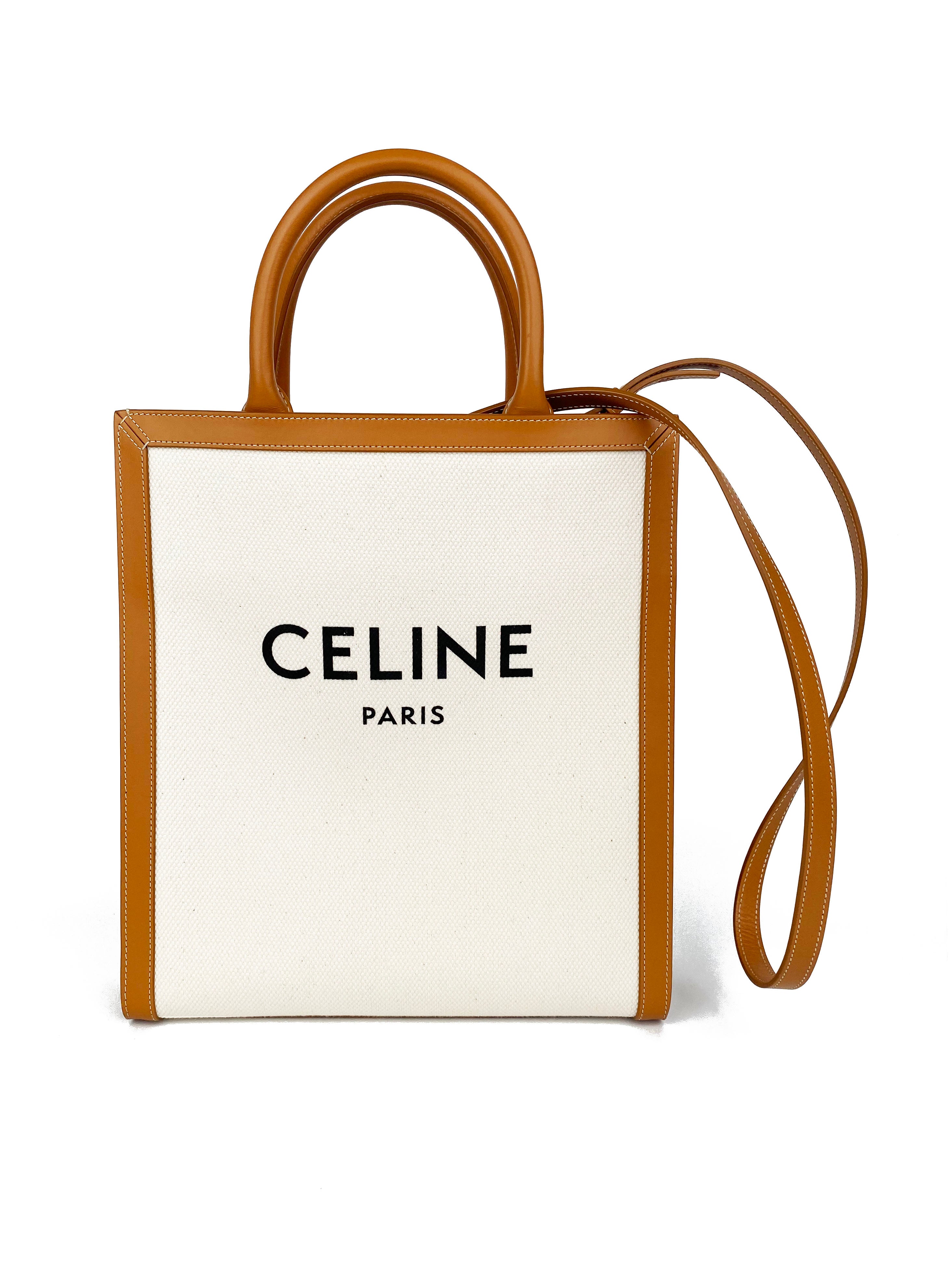 Celine Small Vertical Cabas Tote Bag - Stylish Leather Handbag for Women | Perfect for Work, Travel & Everyday Use