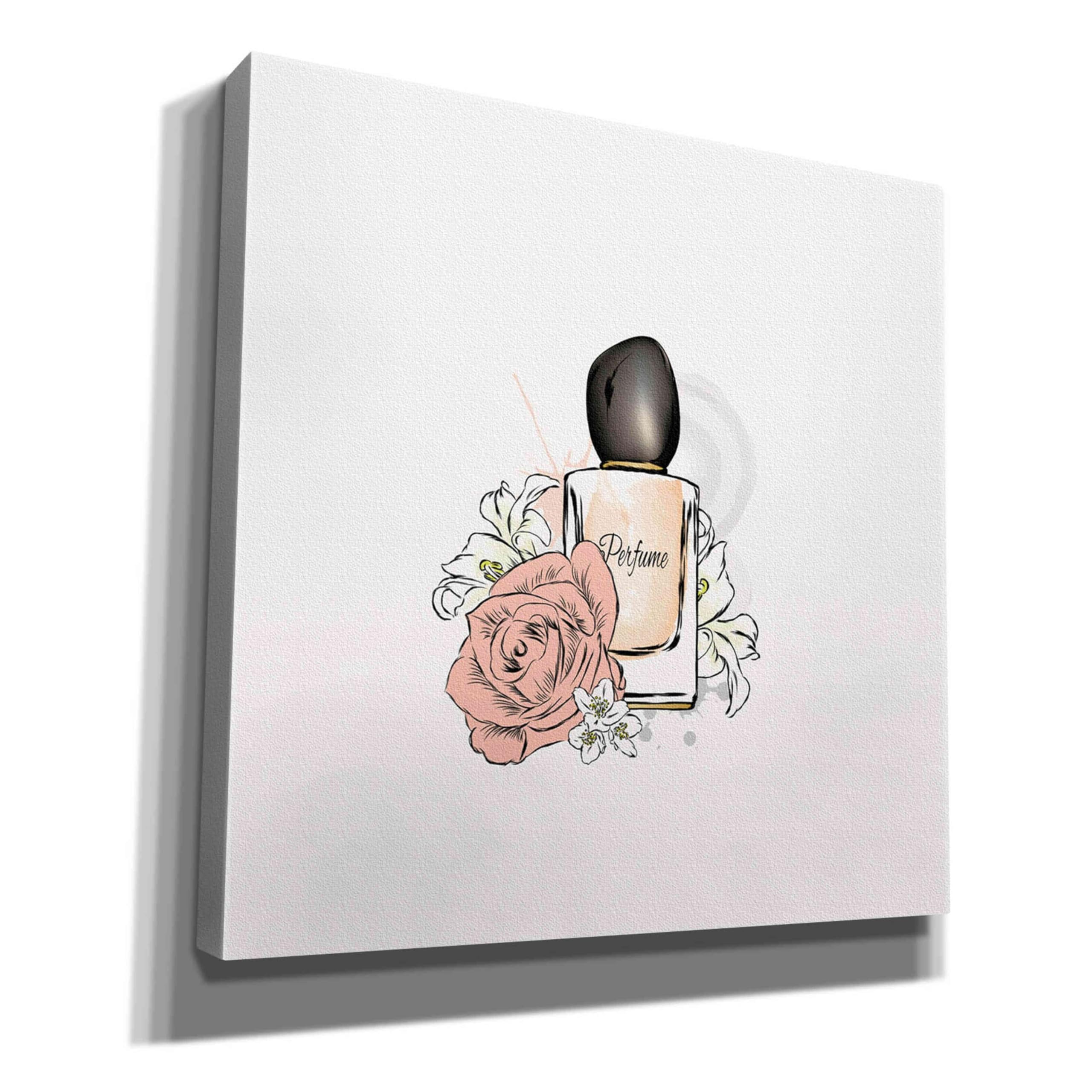 Epic Graffiti 'Perfume I' by Incado - Premium Giclee Canvas Wall Art Print 18x18 Inches - Modern Home Decor for Living Room, Bedroom & Office