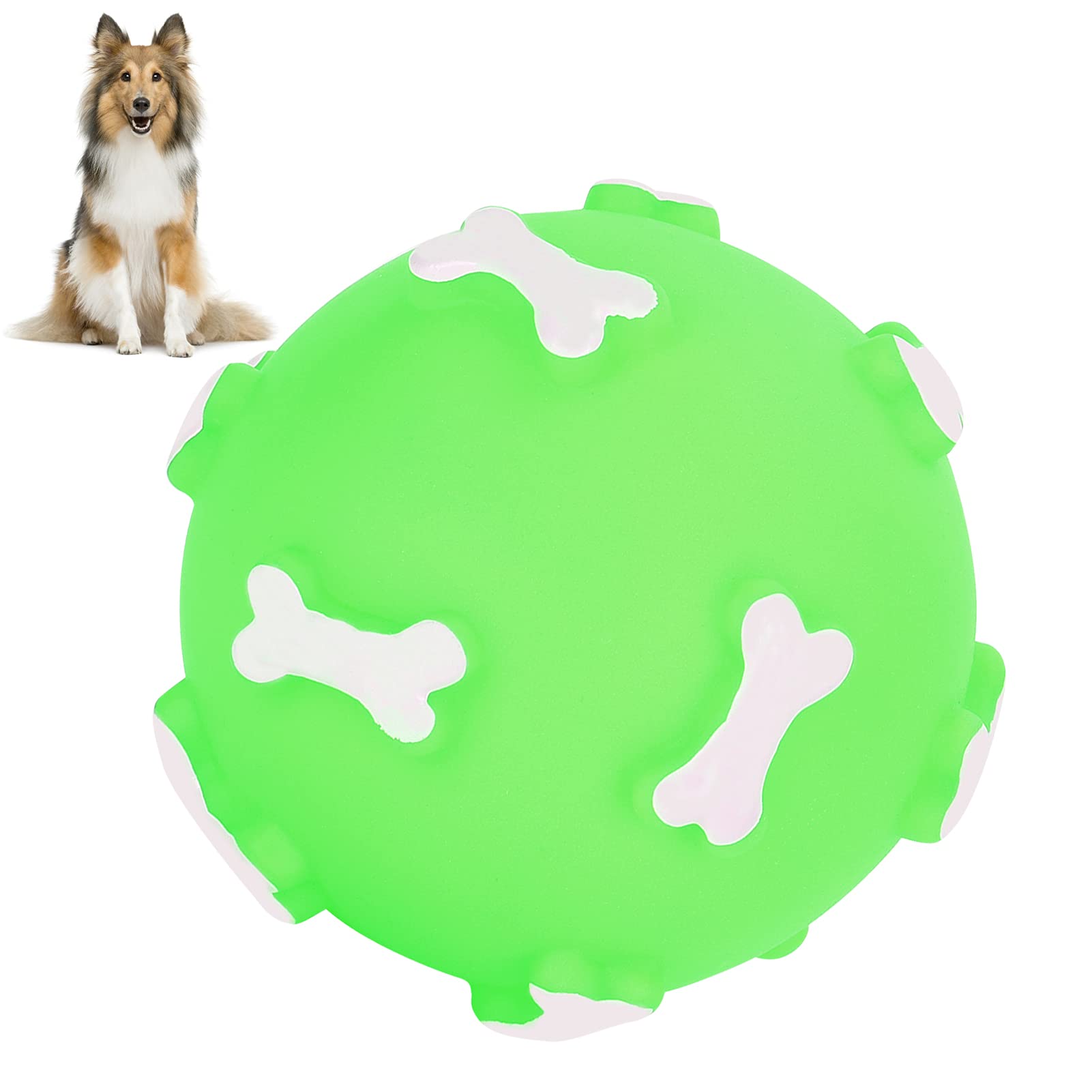 Non-Toxic Pet Dog Chew Ball Toys - Green for Training & Bonding