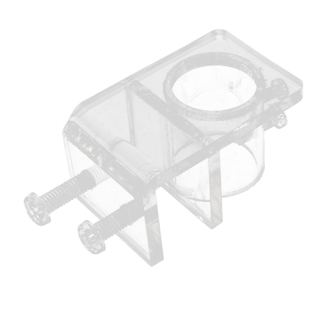 IIVVERR 26mm Acrylic Single Hole Aquarium Water Pipe Clip Holder - Secure Tube Clamp for Fish Tank Filter Pipes & Air Hoses | Perfect for Freshwater/Saltwater Aquariums, Terrariums & Hydroponic Systems