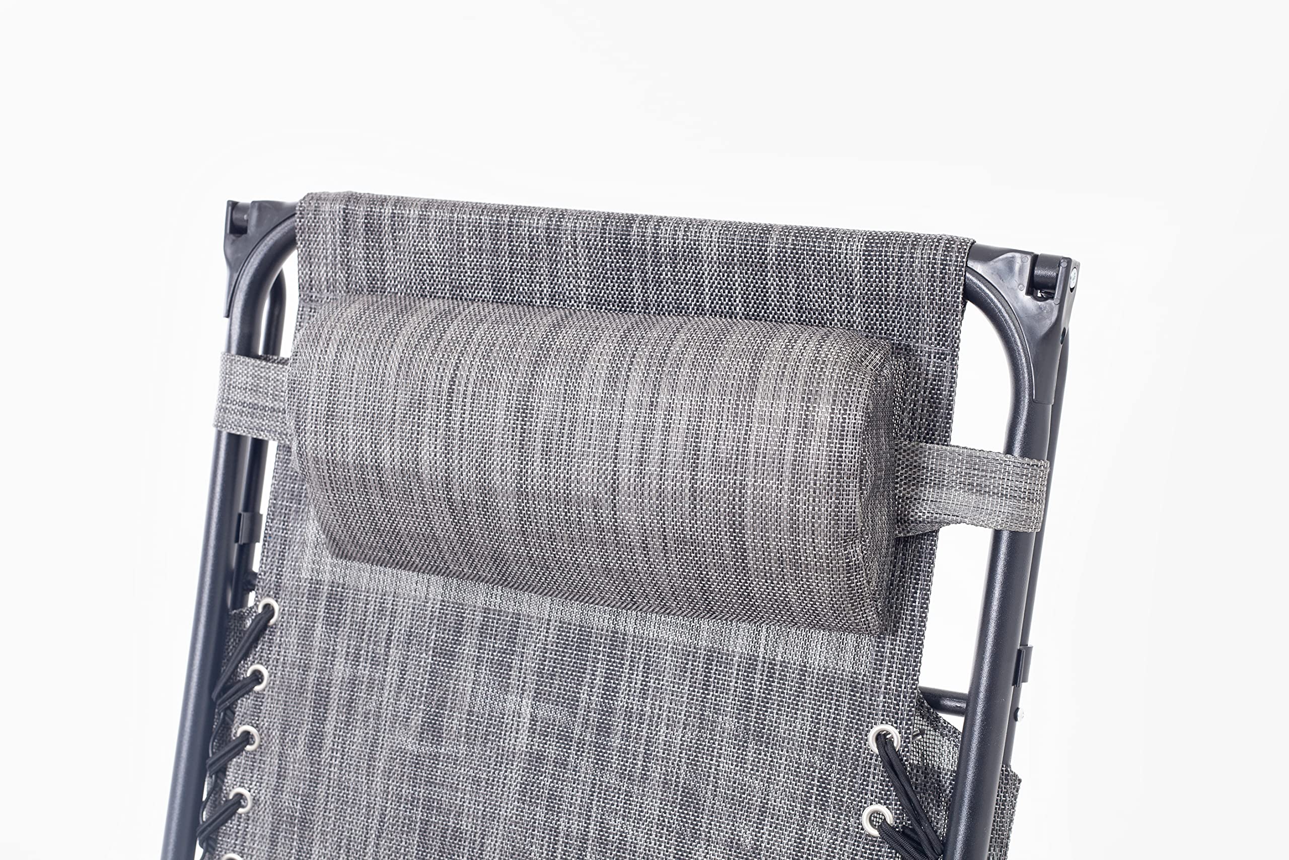 BTEXPERT Set of 2 Adjustable Steel Mesh Zero Gravity Lounge Chairs - Heavy Duty Outdoor Patio Recliners for Beach, Yard & Garden with Pillow, Sunshade & Utility Tray - 500lb Weight Capacity Gray (Perfect for Poolside Relaxation, Backyard Lounging & Beach Vacations)