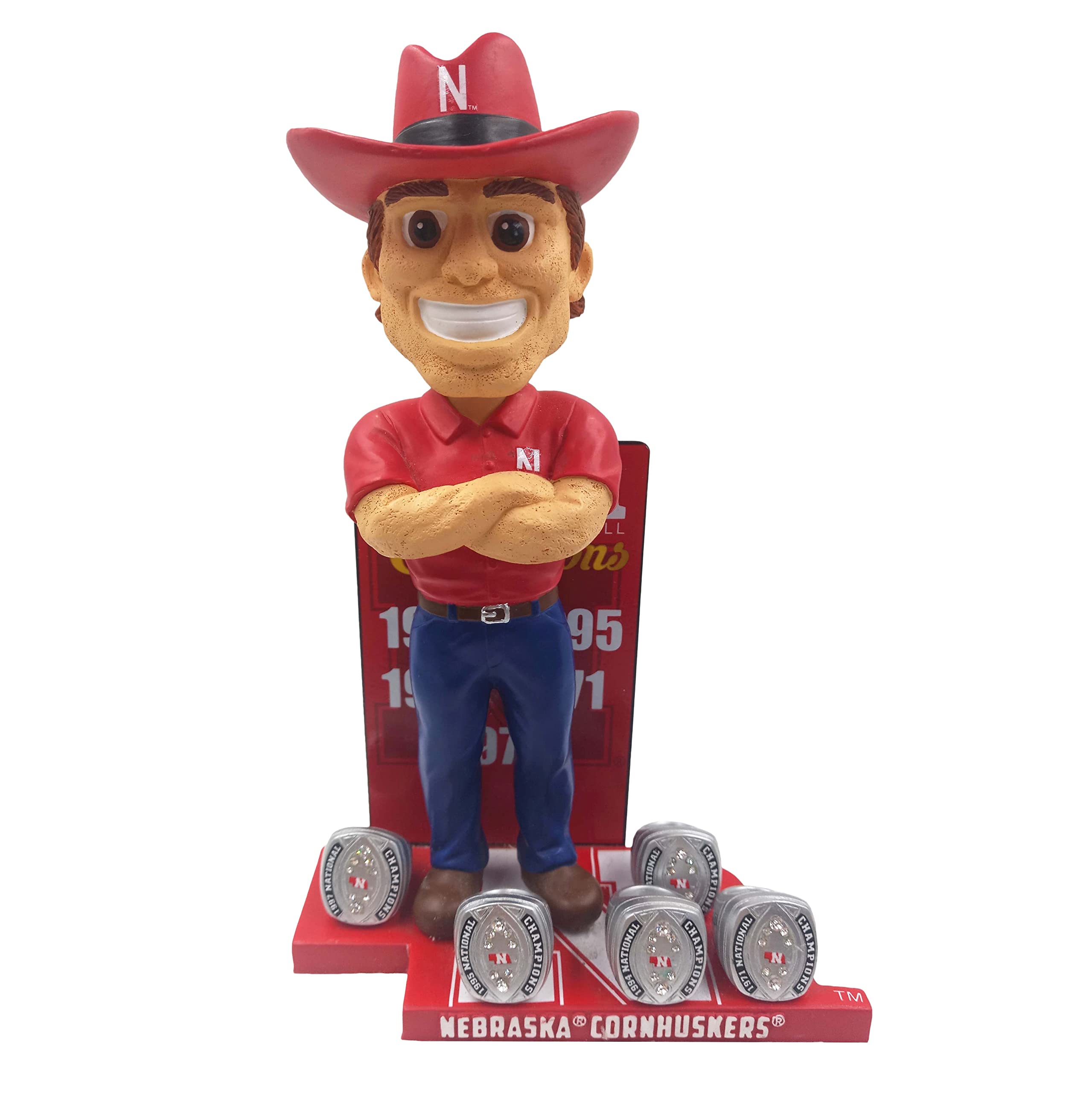 University of Nebraska Football Herbie Husker Bobblehead - NCAA National Champions Collectible - Perfect for Game Day Decor, Fan Gifts & Sports Memorabilia Display