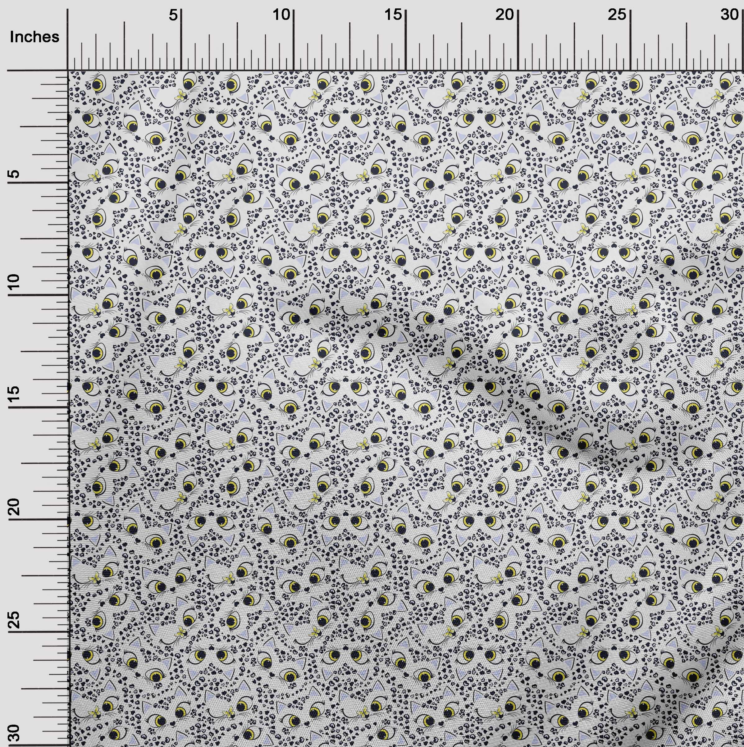 oneOone Viscose Jersey White Fabric - 60 Inch Wide Printed Animal Design for Kids DIY Clothing & Sewing Supplies | Perfect for Dresses, T-Shirts, and Craft Projects