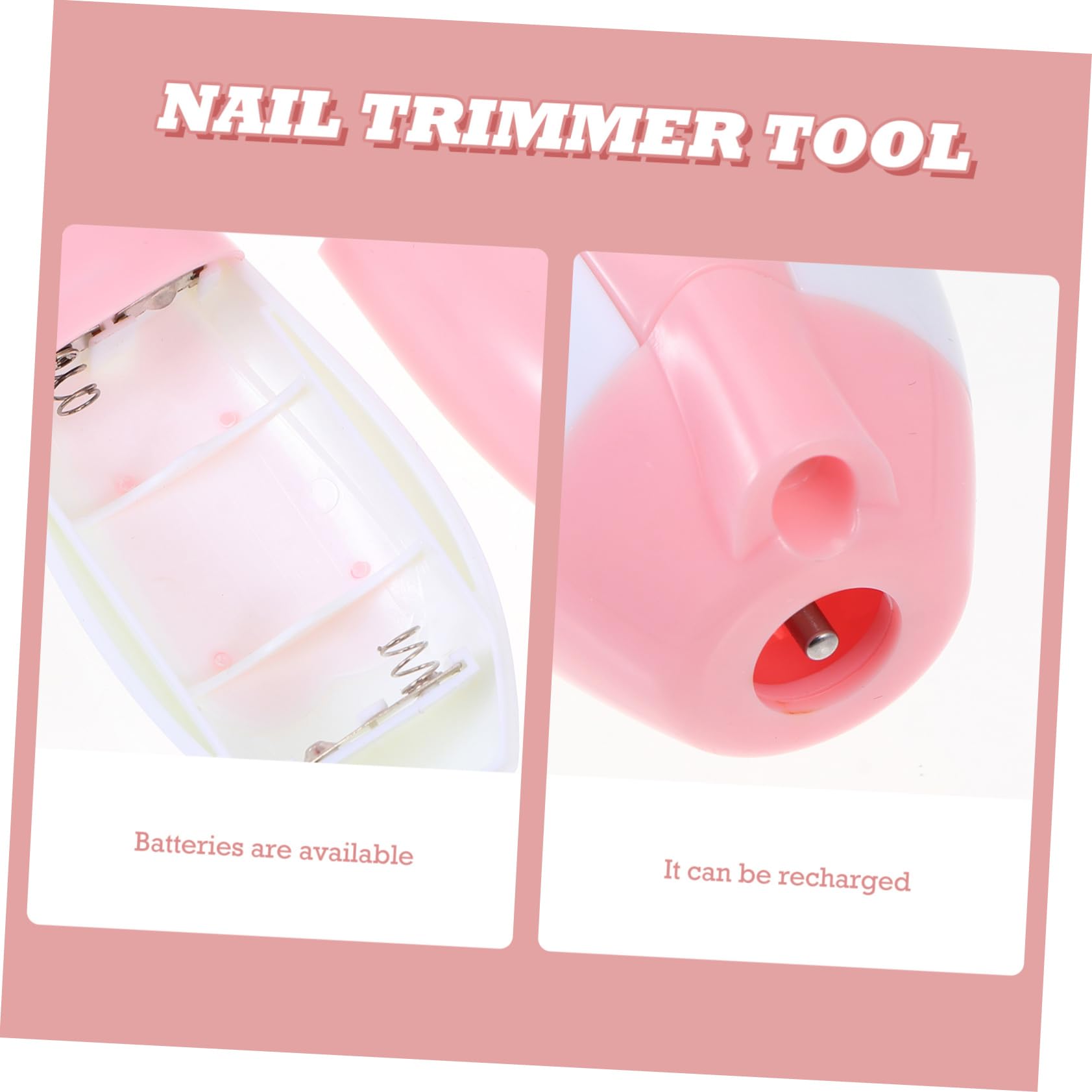 HEMOTON 6-Piece Baby Nail Care Kit - Electric Nail Grinder, Nail File, Nail Polisher & Cutter - Safe for Newborns & Toddlers (Pink ABS) - Gentle Nail Trimming for Sensitive Skin & Perfect for Travel Baby Grooming