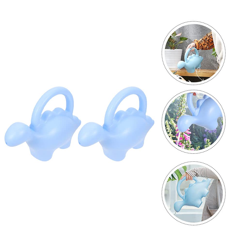 Hemoton 2-Pack Watering Can Set - 1L Garden Watering Kettle with Long Spout, Perfect for Indoor Plants, Succulents, Flowers & Outdoor Gardening - Durable Plastic Watering Pot for Home, Greenhouse & Balcony Use