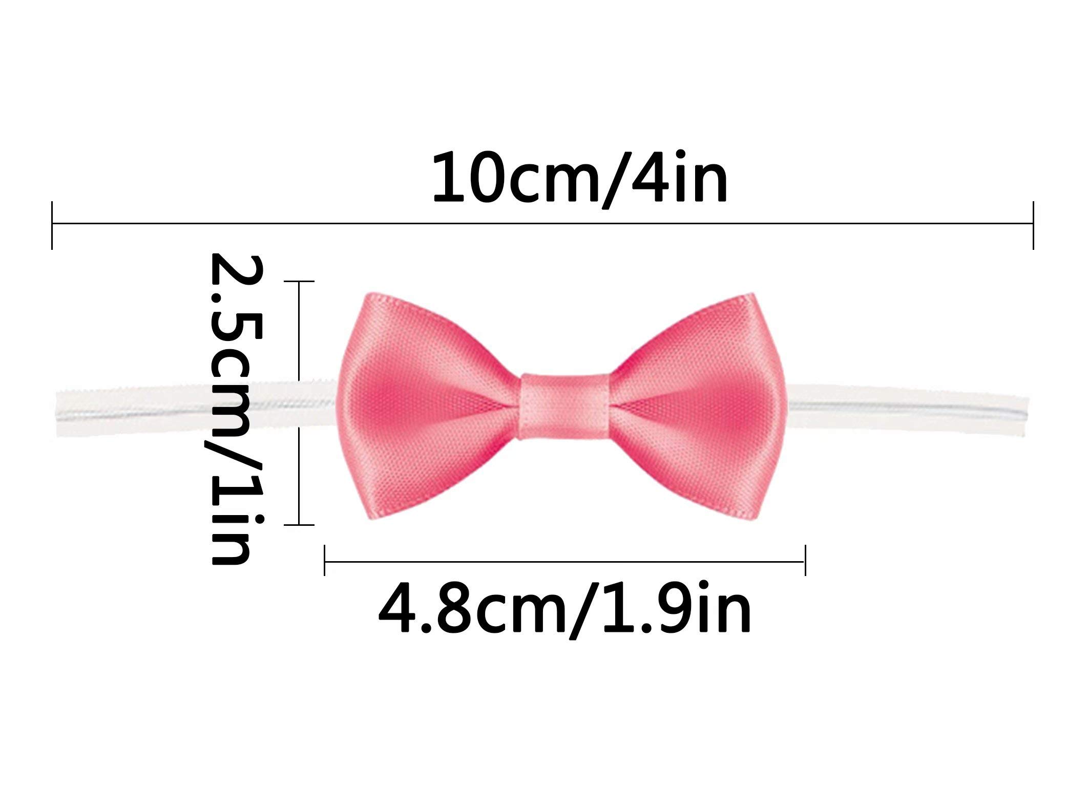 50 Pack Salmon Twist Tie Bows for Bakery, Candy & Lollipop Packaging - Decorative Cellophane Bag Closures for Gift Wrapping, Party Favors & Sweet Treats