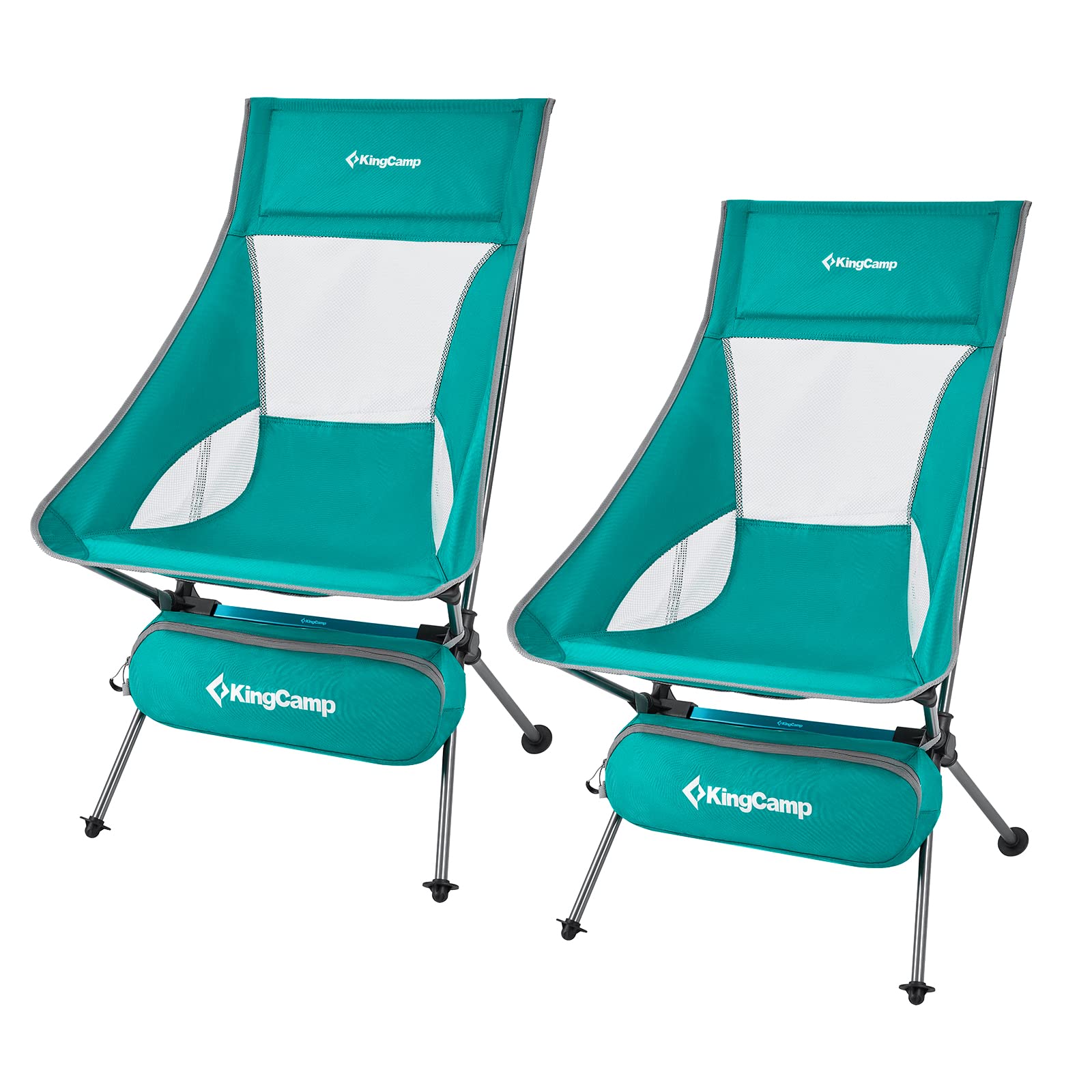 KingCamp Ultralight Compact Camping Chair - Portable Folding Chair with 330lbs Capacity, Extra Wide & High Back Support - Perfect for Outdoor Travel, Backpacking, Festivals and Beach Relaxation