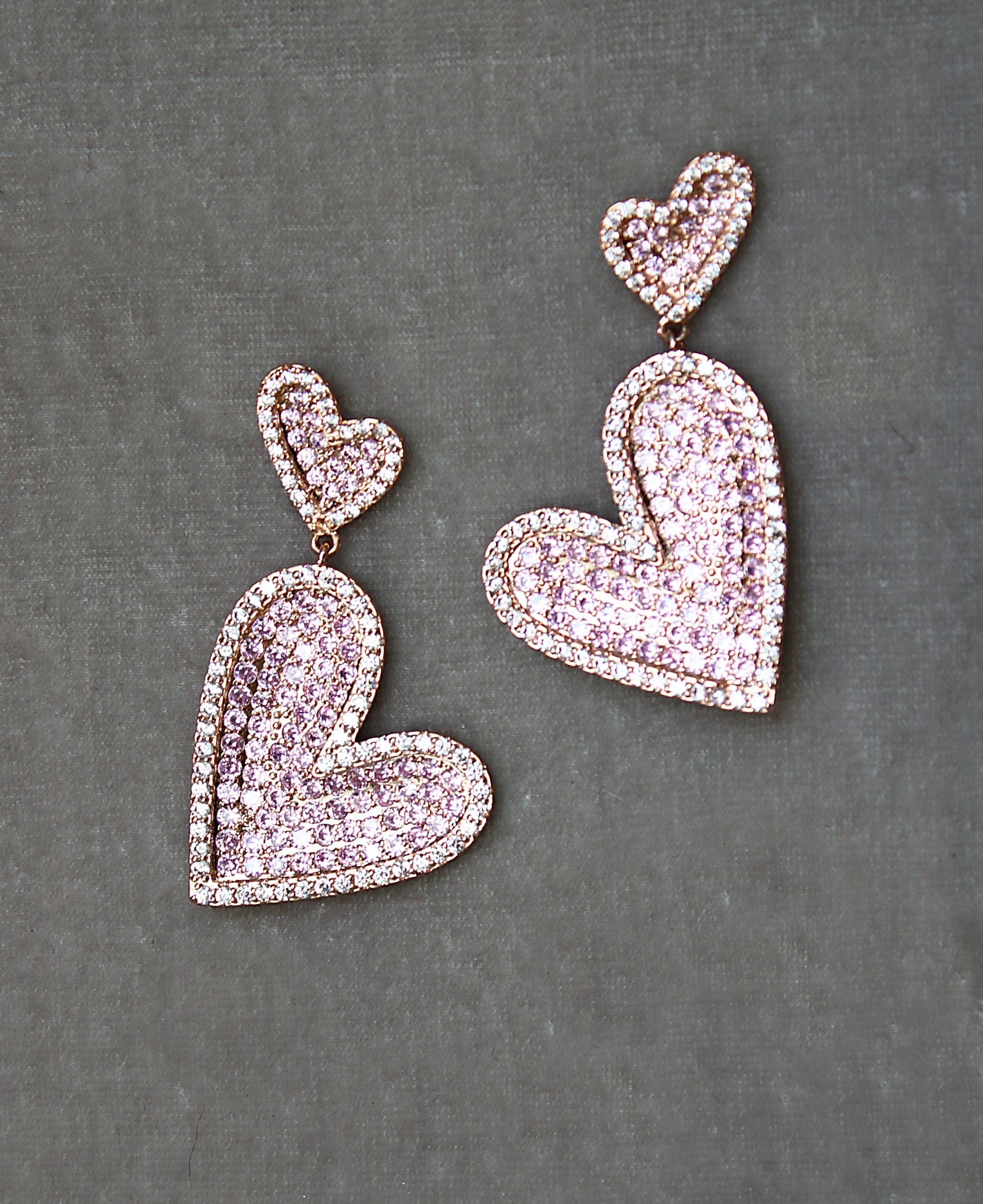 Hearts of Love Statement Heart Earrings for Women - Romantic Valentine's Day Gift, Anniversary Jewelry, Date Night Accessories