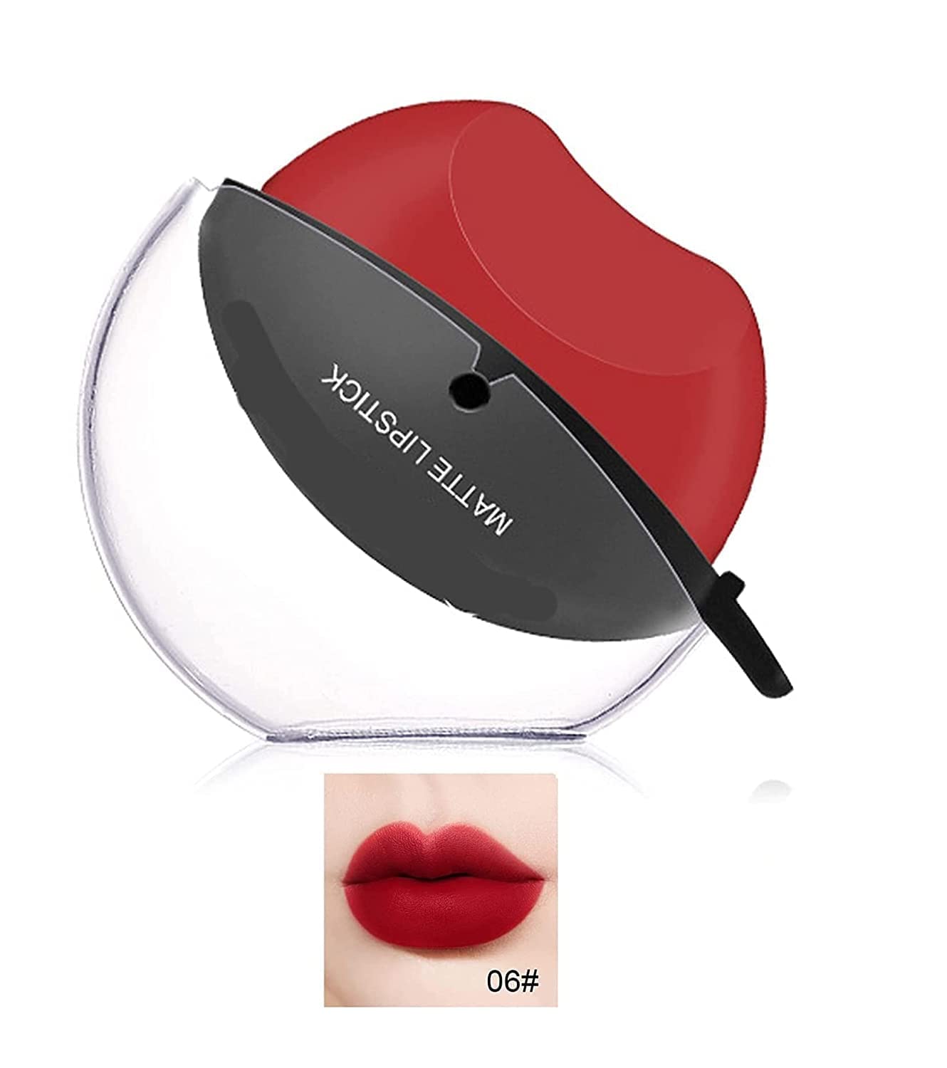 Sujjot Apple-Shaped Lipstick - Long Lasting Matte Waterproof Lipstick (Red & Maroon, 0.7oz) for Party, Date Night & Everyday Wear