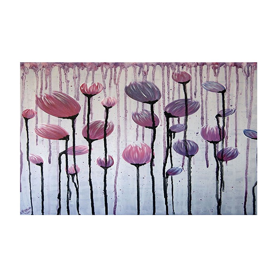 YOKOU Aquarium Background Sticker - Watercolor Flowers Fish Tank Backdrop Static Cling Wallpaper for Freshwater & Saltwater Tanks | Perfect for Home Aquarium Decoration, Office Fish Tank Enhancement