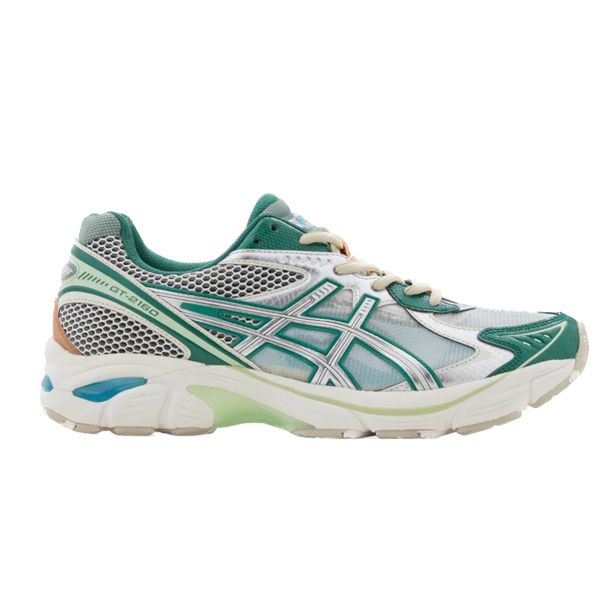 ASICS GT 2160 Running Shoes for Women - Lightweight Cushioned Sneakers in Cream Shamrock Green | Perfect for Jogging, Gym Workouts & Everyday Wear
