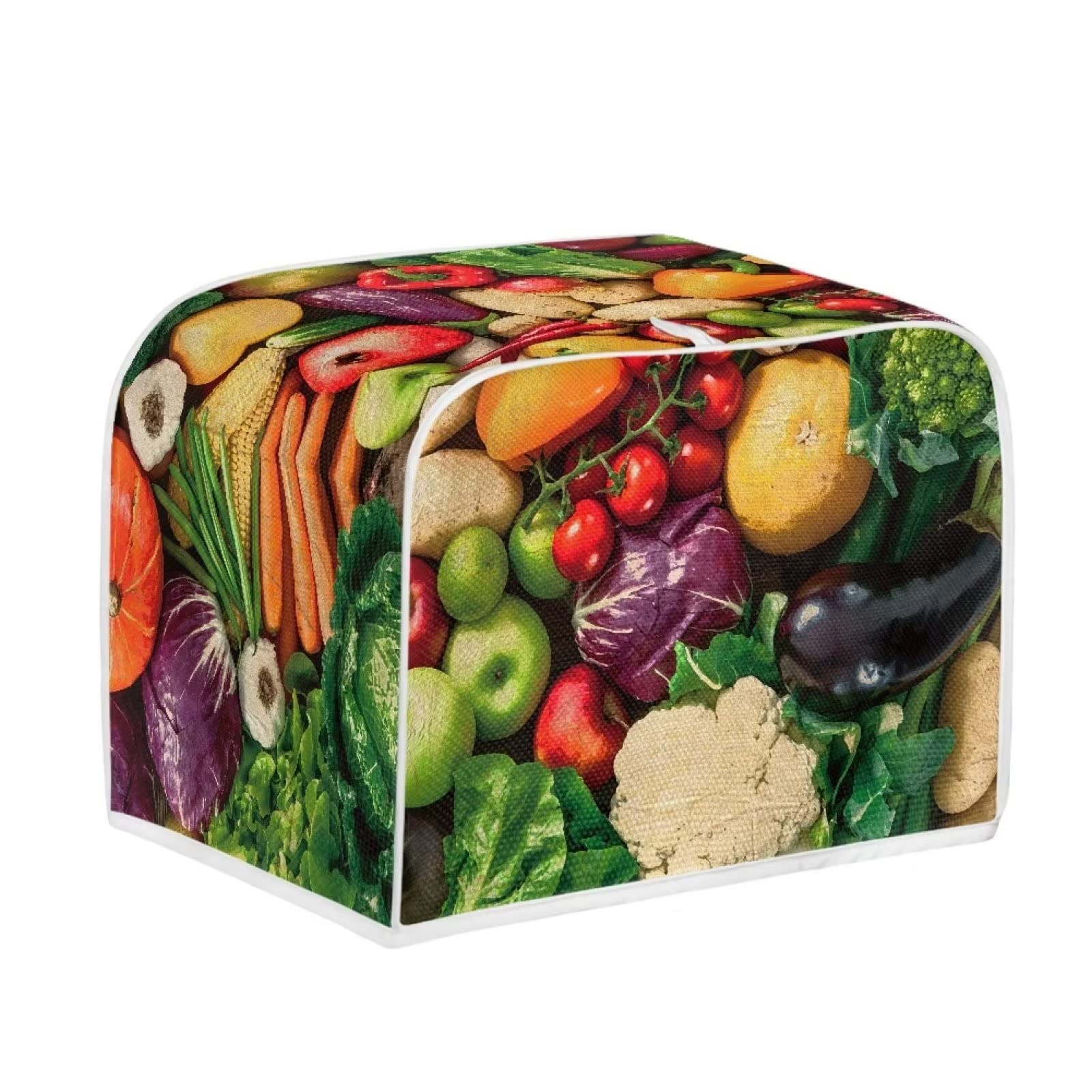 BuyBai 2 Slice Toaster Cover - Extra Wide Slot Bread Toaster Protector - Durable Greaseproof Small Appliance Cover for Kitchen - Perfect for Toasters, Bread Makers & Countertop Protection