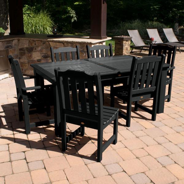 Lehigh 7-Piece Rectangular Outdoor Dining Set - Patio Furniture for Garden, Backyard, Poolside & BBQ Gatherings