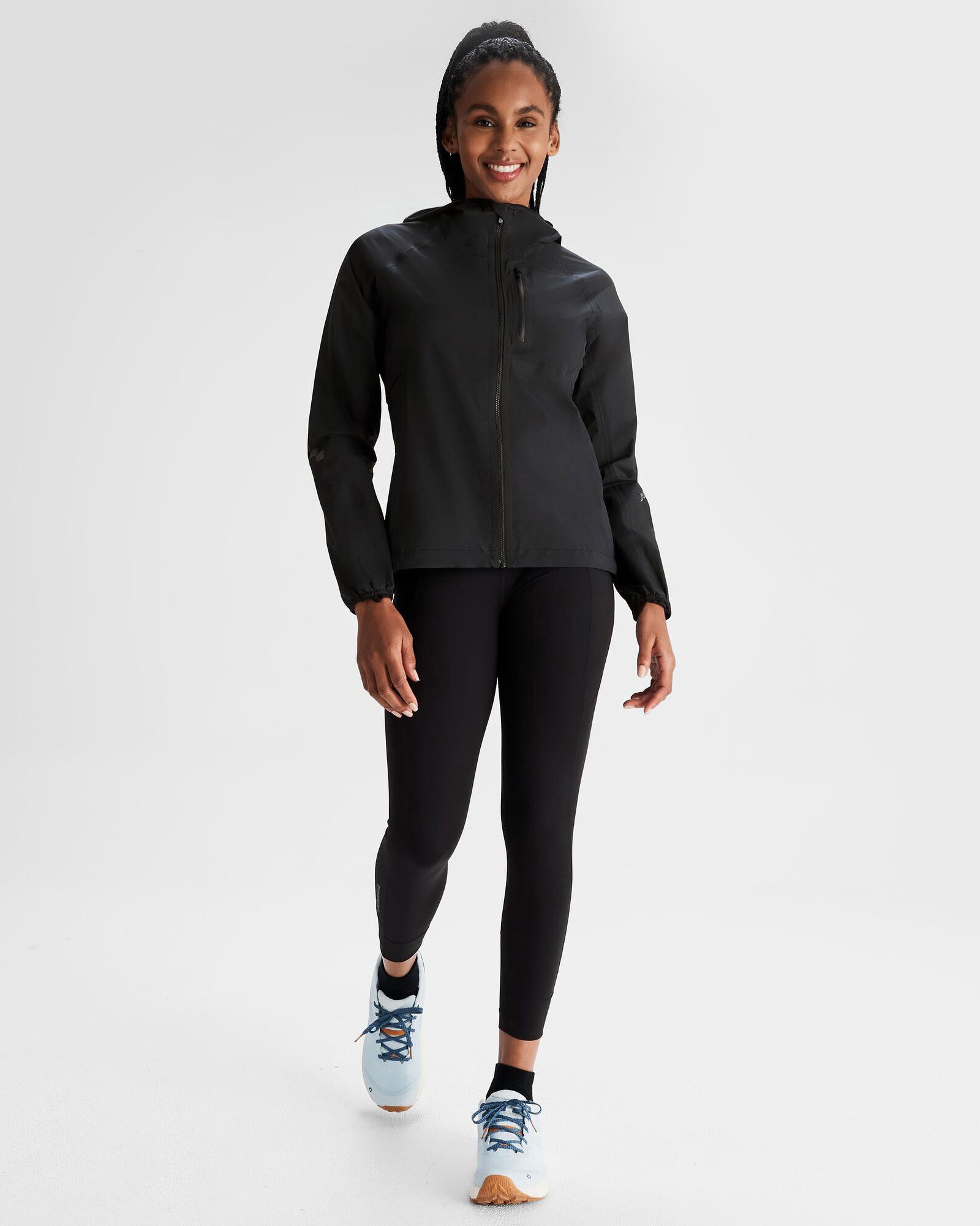 Women's Seeker 2.5L Waterproof Rain Jacket - Lightweight Windproof Outdoor Shell with Hood - Black Stingray Color - Perfect for Hiking, Camping & Everyday Rain Protection