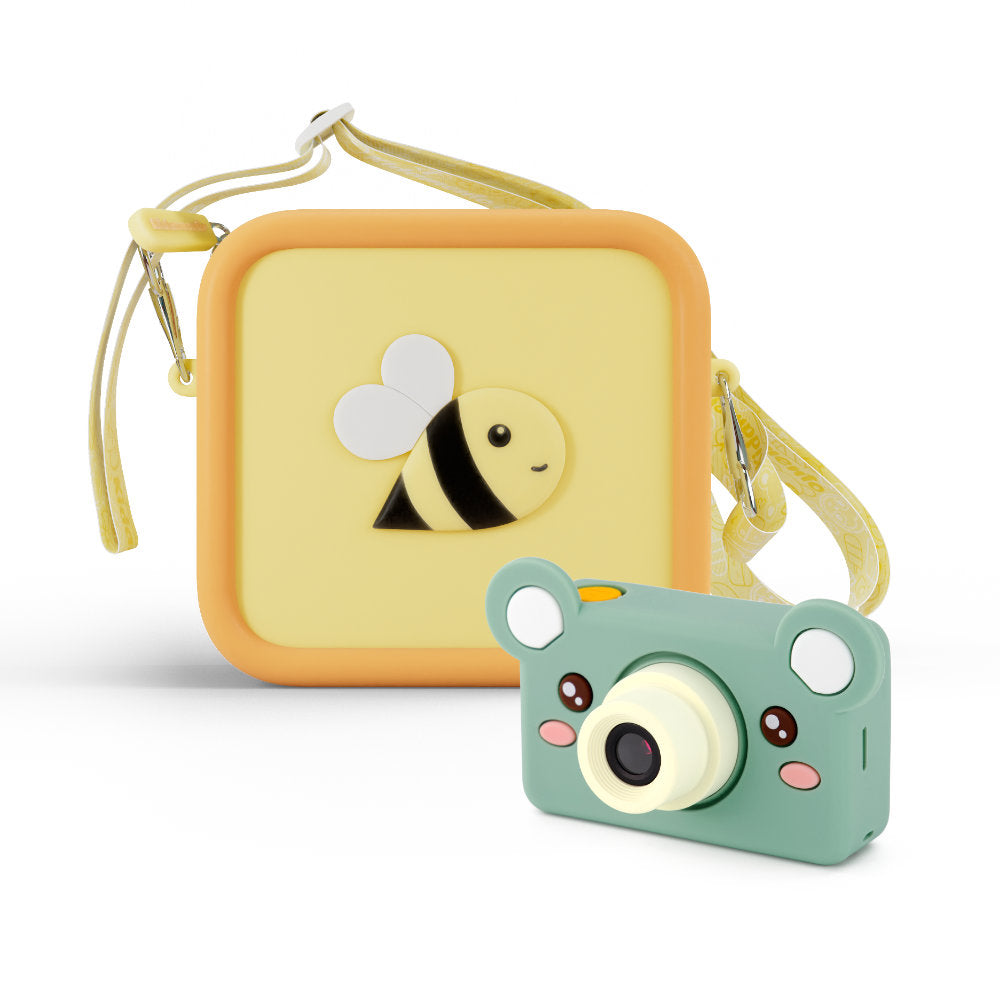 Mikayo the Bear Yellow Crossbody Bag - Cute Animal Print Purse for Women & Girls - Perfect for School, Travel, and Everyday Use