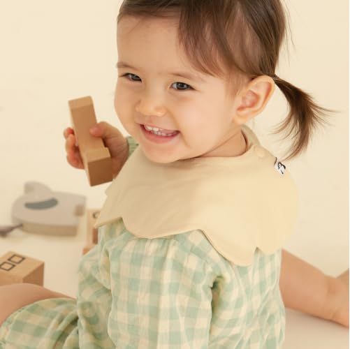 Konny Baby Bibs 5-Pack - 360° Rotating Soft & Absorbent Bandana Drool Bibs for Boys & Girls - Essential Baby Feeding & Teething Accessories for Mealtime, Playtime & Drool Protection