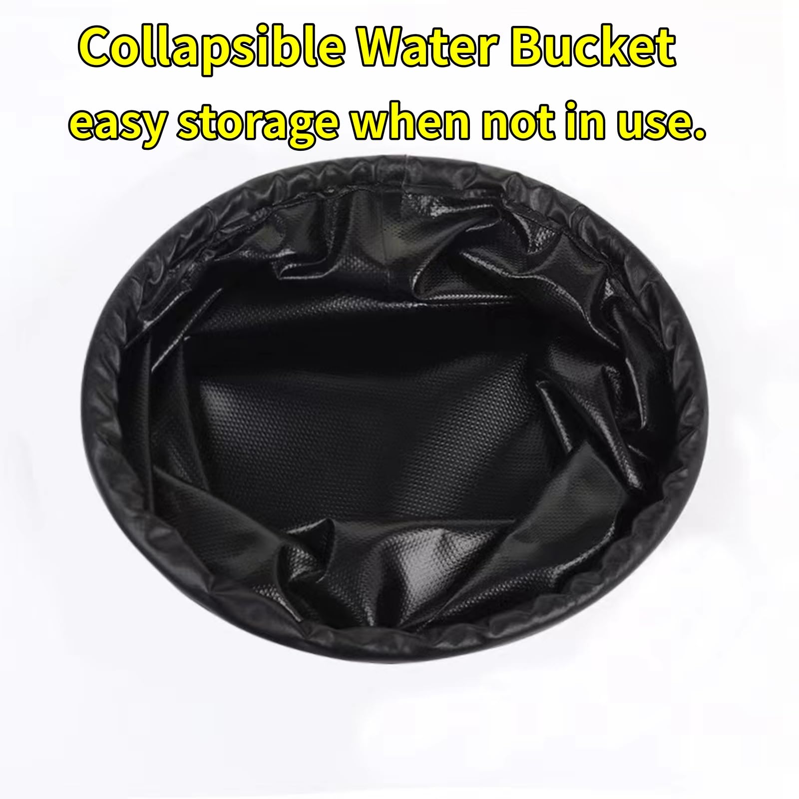 Collapsible Water Bucket for Grill Cleaning, Camping & Outdoor Activities - Portable Foldable Design for BBQ, Picnics, Hiking & Backyard Use (Bucket Only)