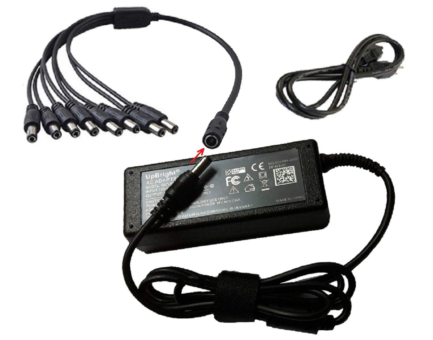 UpBright 12V AC Adapter Replacement for Samsung SDS-P3022 SDS-P3042 P4082 Security Cameras - Compatible with DVR SDR-3102/4102/5102 & CCTV Systems - Perfect for Home/Office Surveillance & Digital Video Recording Power Supply