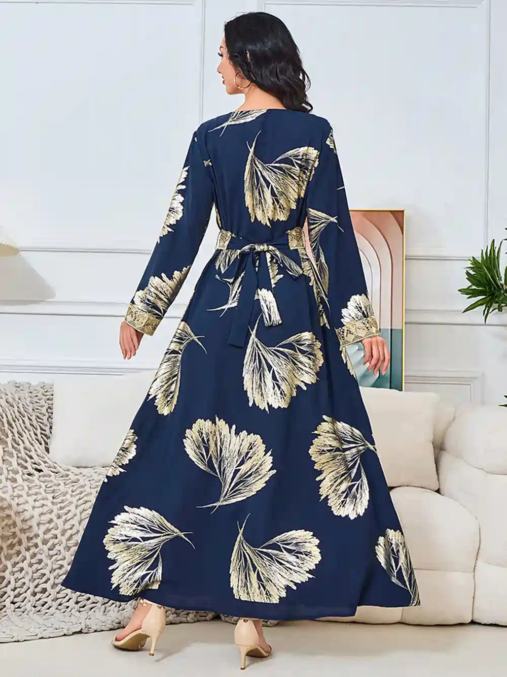 Elegant Eid Bronzing Caftan Dress #25260 - Perfect for Holiday Celebrations, Parties & Special Occasions