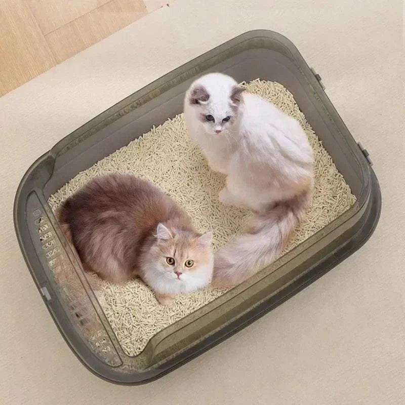 Semi-Enclosed Cat Litter Box with Odor Control - Privacy Hood for Indoor Cats - Perfect for Small Spaces & Apartments