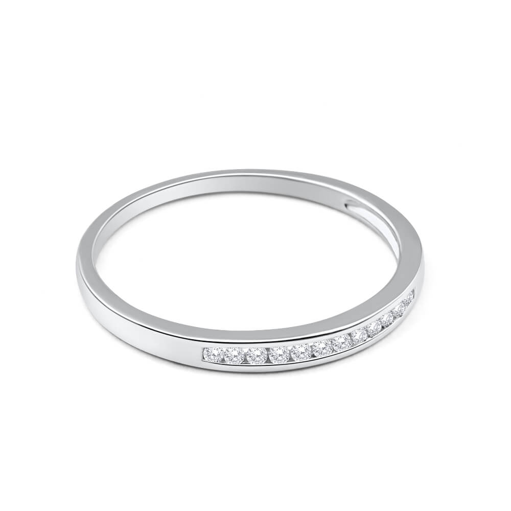 9ct White Gold Diamond Ring Set with 12 Brilliant Diamonds - Elegant Wedding & Engagement Jewelry for Women - Perfect for Proposals, Anniversaries & Special Occasions
