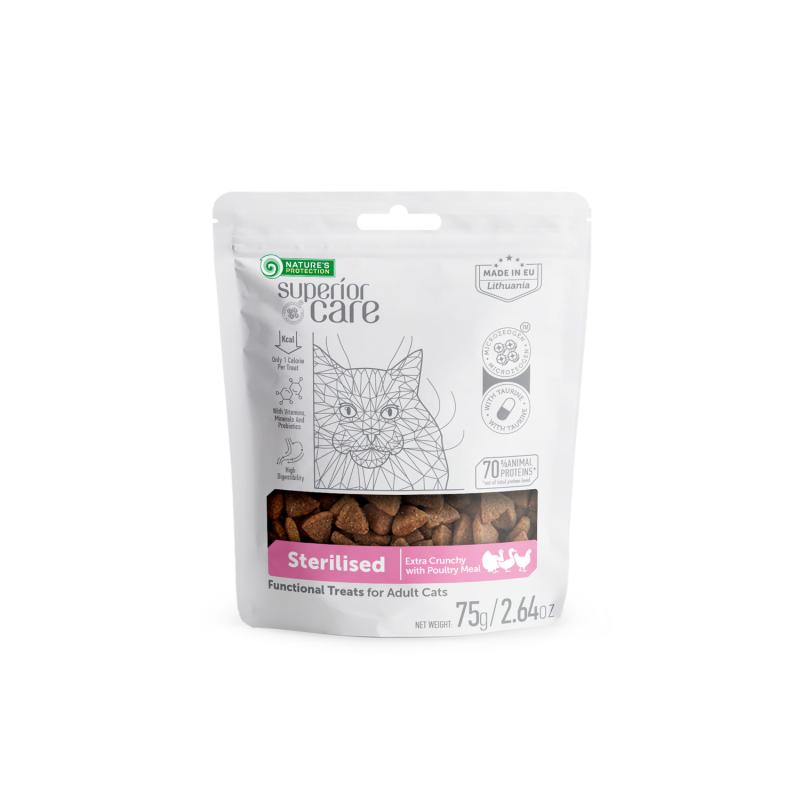 Healthy Poultry Cat Treats for Adult Sterilized Cats - Delicious Snacks for Weight Management & Indoor Playtime