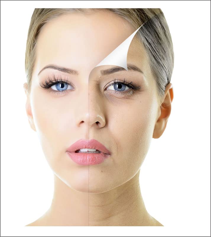 50x73cm Large Wall Stickers - Young Beautiful Skin Closeup Face Decals for Home & Office Decor | Perfect for Living Room, Bedroom, or Workspace