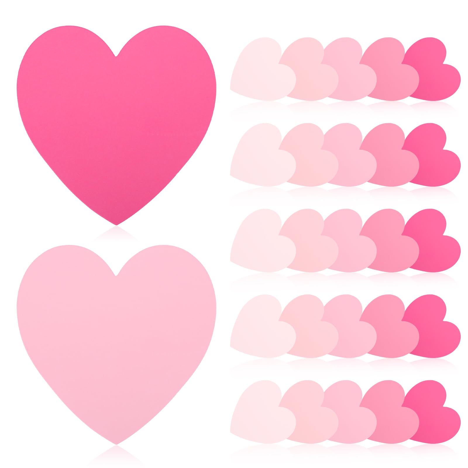 150 Pcs Pink Heart Index Cards - 3x3 Colored Note Cards, Blank Business Cards, Invitation Cards & Thank You Notes for School, Office, Learning & Party Games - Perfect for Study Notes, Business Networking & Event Invitations