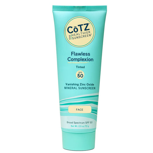 CoTZ Flawless Complexion SPF 50 Mineral Sunscreen - Oil-Free, Non-Greasy Face Sunscreen for Daily Protection | Perfect for Outdoor Activities & Beach Days