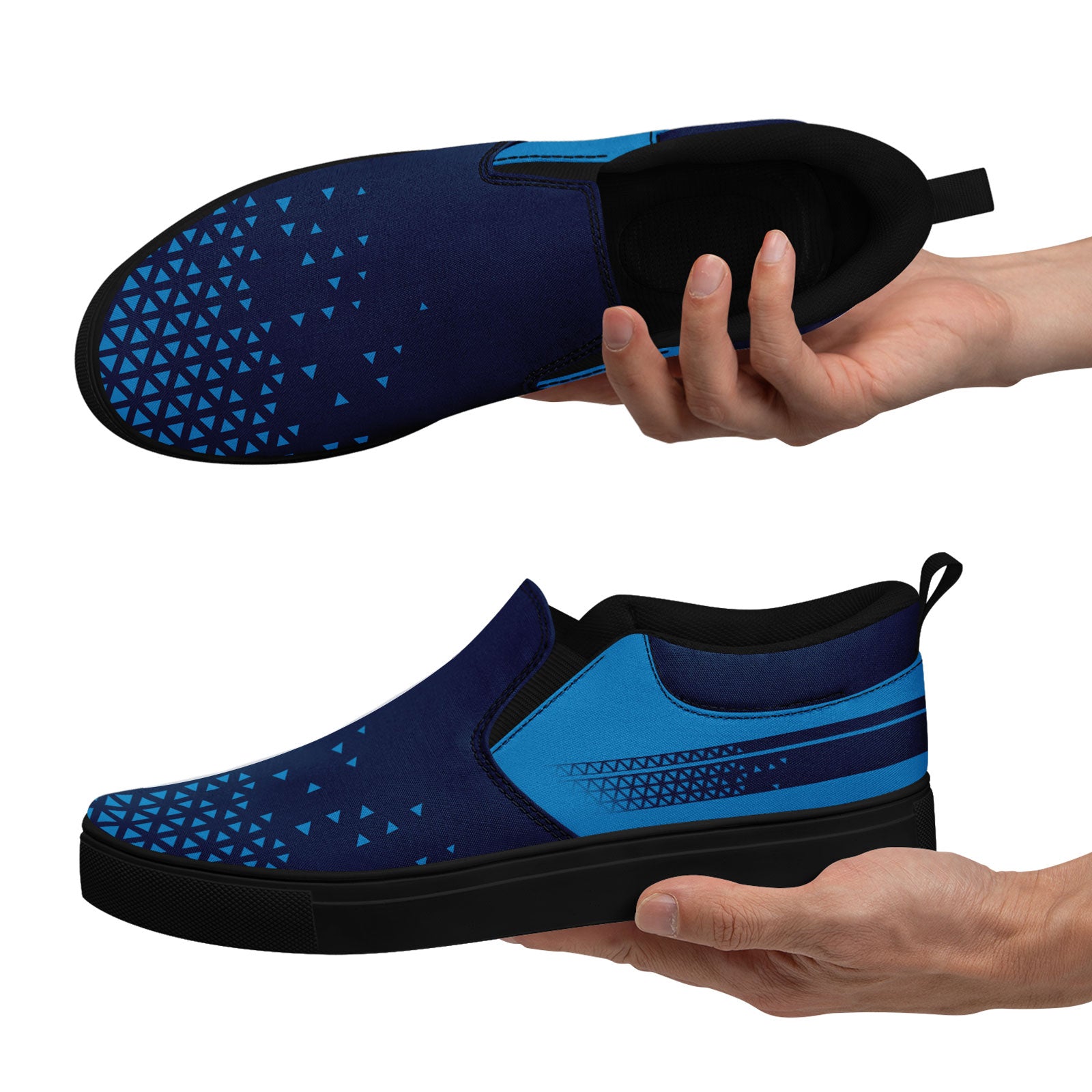 Custom Personalized Slip-On Canvas Sneakers for Men & Women - Handmade Breathable Comfortable Shoes for Casual Wear, Walking & Travel - FN071 E023042