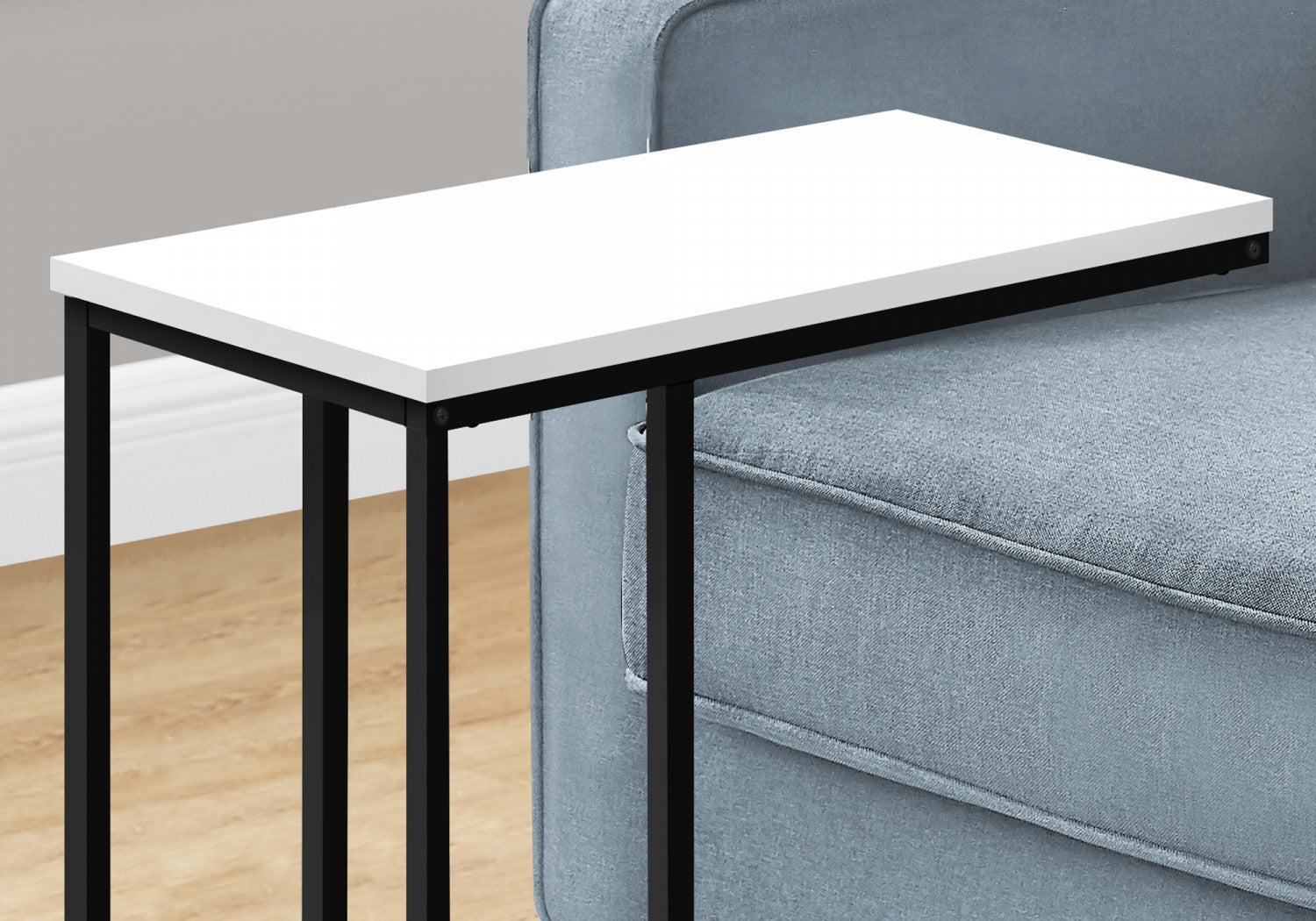 Modern White Calix Side Table - Small End Table for Living Room, Bedroom, or Office - Stylish Accent Table with Minimalist Design