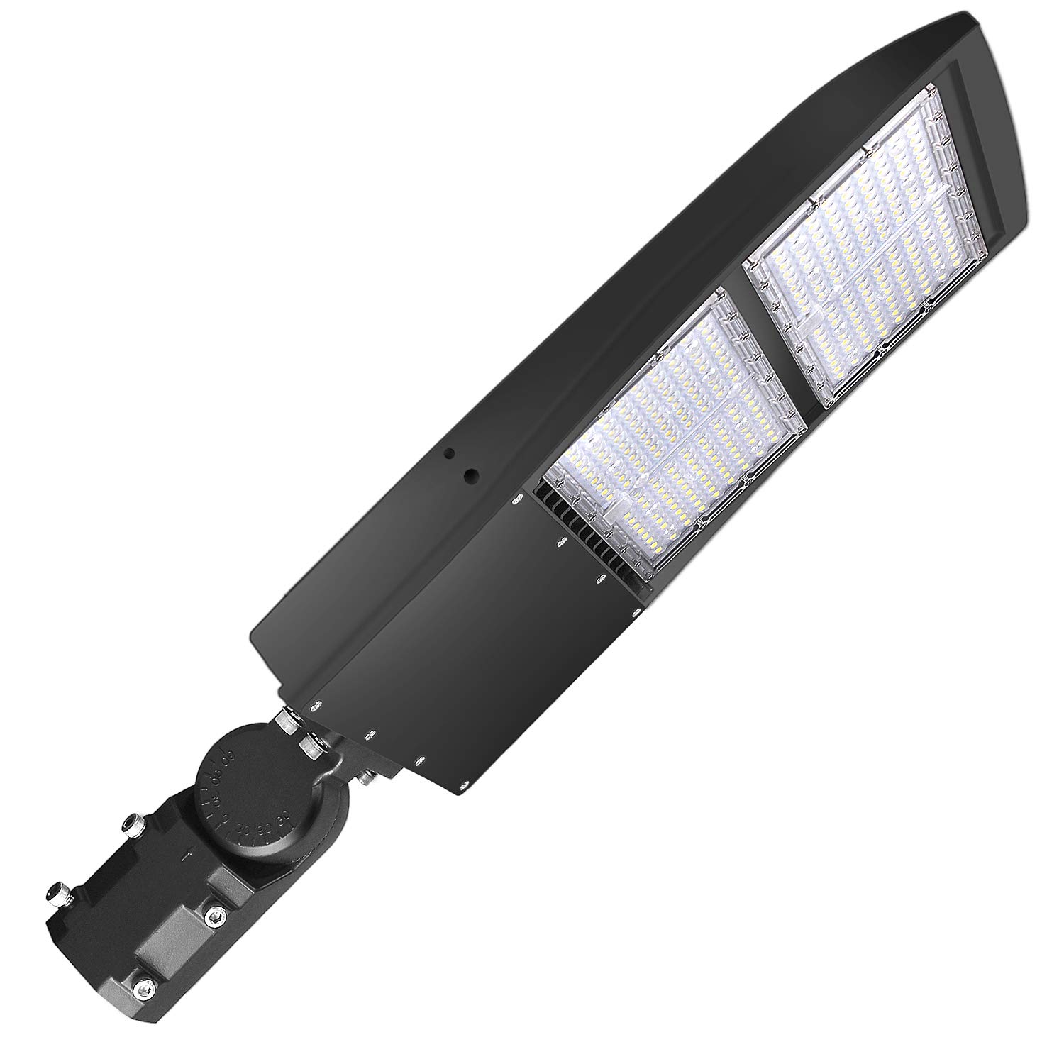 OSTEK 300W LED Shoebox Light - 42000LM Waterproof Outdoor Parking Lot Lighting - 4000K Daylight White - DLC & UL Listed - 100-277V Wide Voltage - Ideal for Commercial Areas, Roadways, Gas Stations, and Warehouse Exteriors