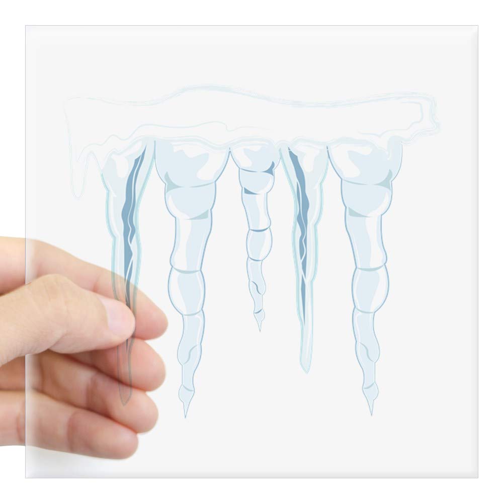 Icicle Sticker - Square Bumper Car Decal for Winter Driving