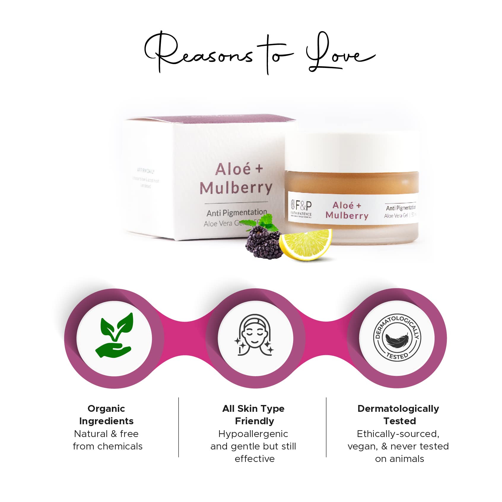 Faith & Patience Anti-Pigmentation Aloe Vera Gel for Face & Body - Brightening Skin Care Treatment for Dark Spots, Acne Scars & Sun Damage - Perfect for Daily Moisturizing & After Sun Care