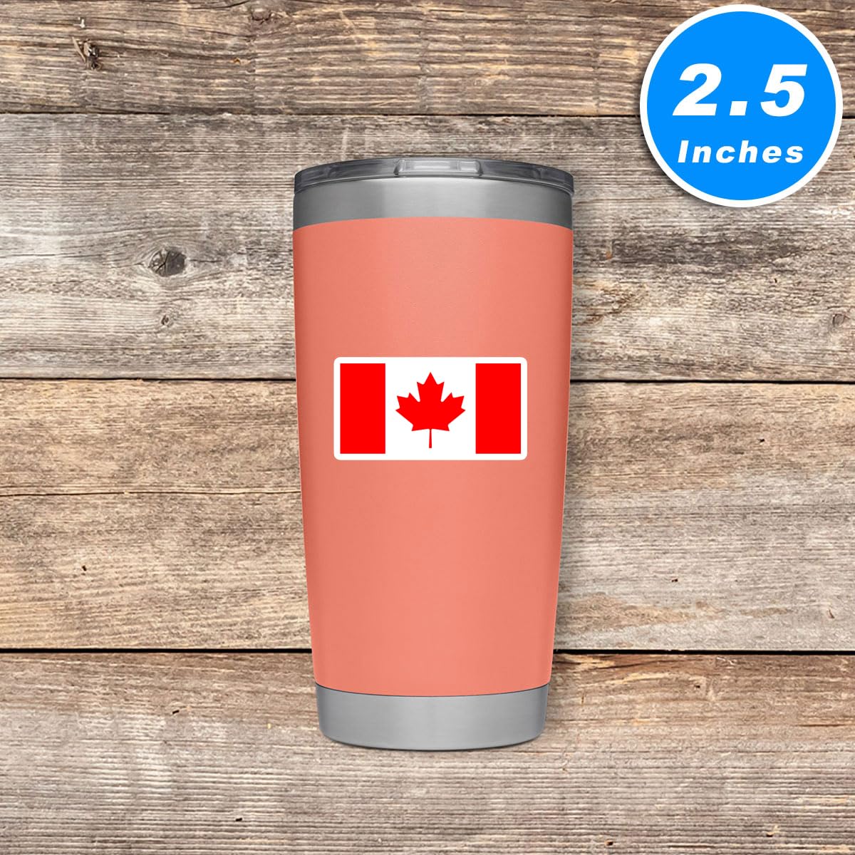 Premium 3-Pack Canadian Flag Stickers - Waterproof Vinyl Decals for Cars, Laptops, Windows & Outdoor Use - Patriotic Canada-Themed Decor for Home, Office & Travel - Easy to Apply & Remove (S140784-3Pack)