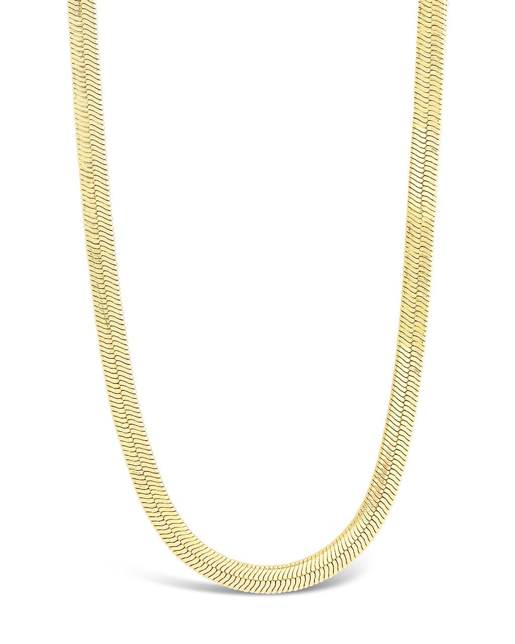 Stylish Men's Herringbone Chain Necklace 14K Gold Plated Stainless Steel - Perfect for Casual Wear, Date Nights & Gifts