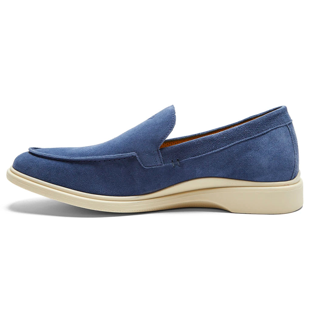 Premium Genuine Leather Loafer Shoes for Men - Comfortable Slip-On Dress Shoes in Cobalt Blue - Perfect for Business Casual, Office & Formal Occasions