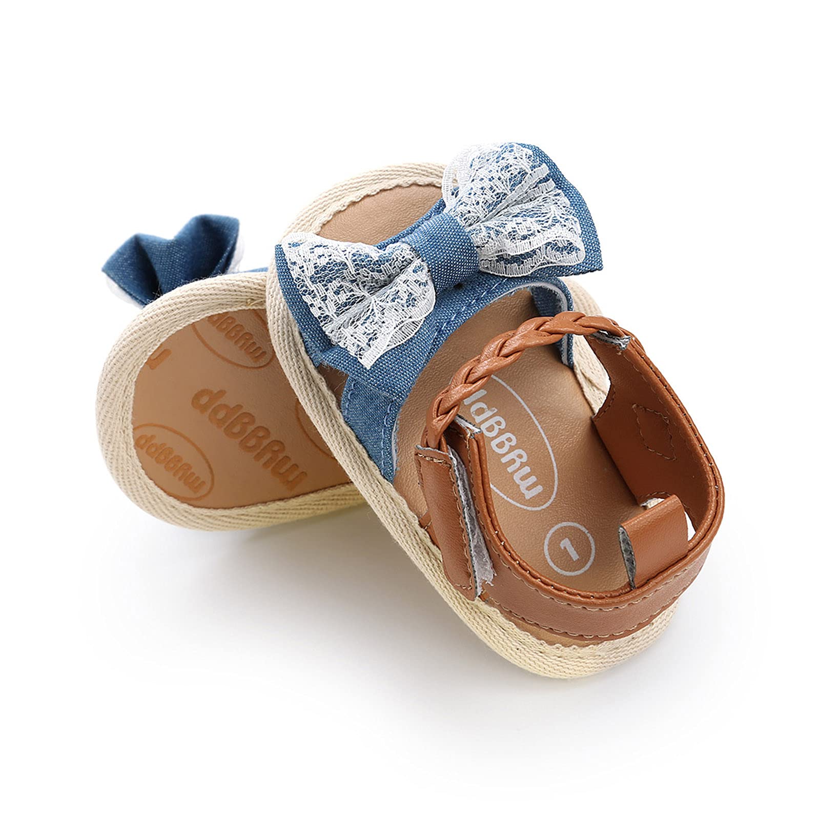 Non-Slip Baby Girl Sandals - Soft Bow Flat Shoes for Walking & Play