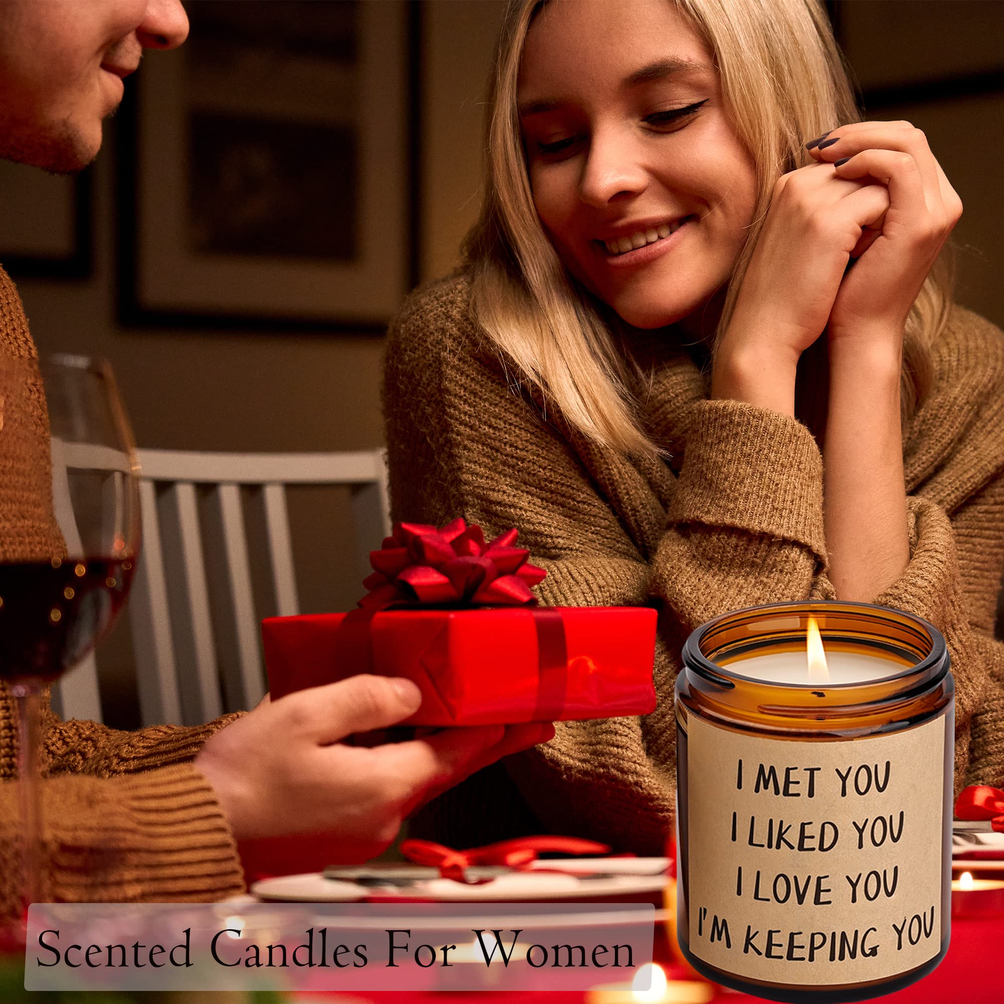 Romantic Lavender Soy Scented Candles - Funny & Thoughtful Gifts for Women, Perfect for Birthday, Anniversary, Christmas, Mother's Day & Thanksgiving - Great for Girlfriend, Wife & Her - Creates Relaxing Ambience for Home, Spa & Romantic Nights