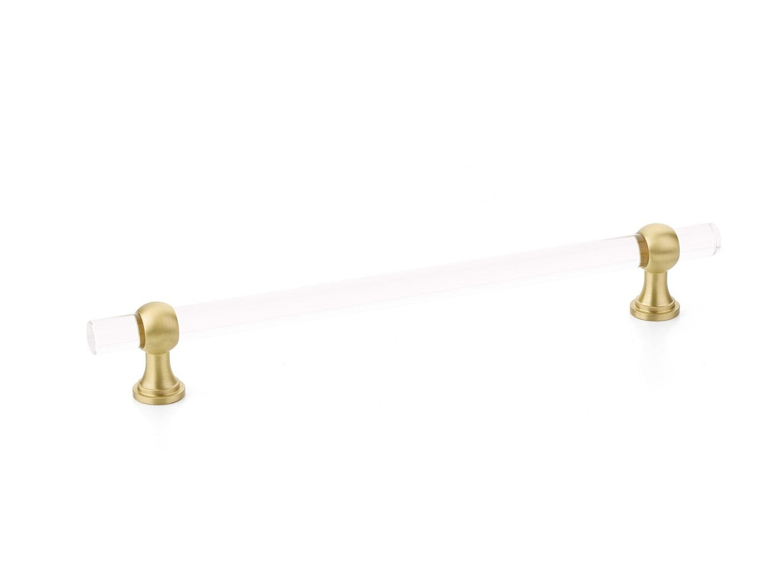 Stylish Lucite and Brushed Brass Cabinet Knobs & Drawer Pulls - Modern Hardware for Kitchen, Bathroom & Furniture Upgrade