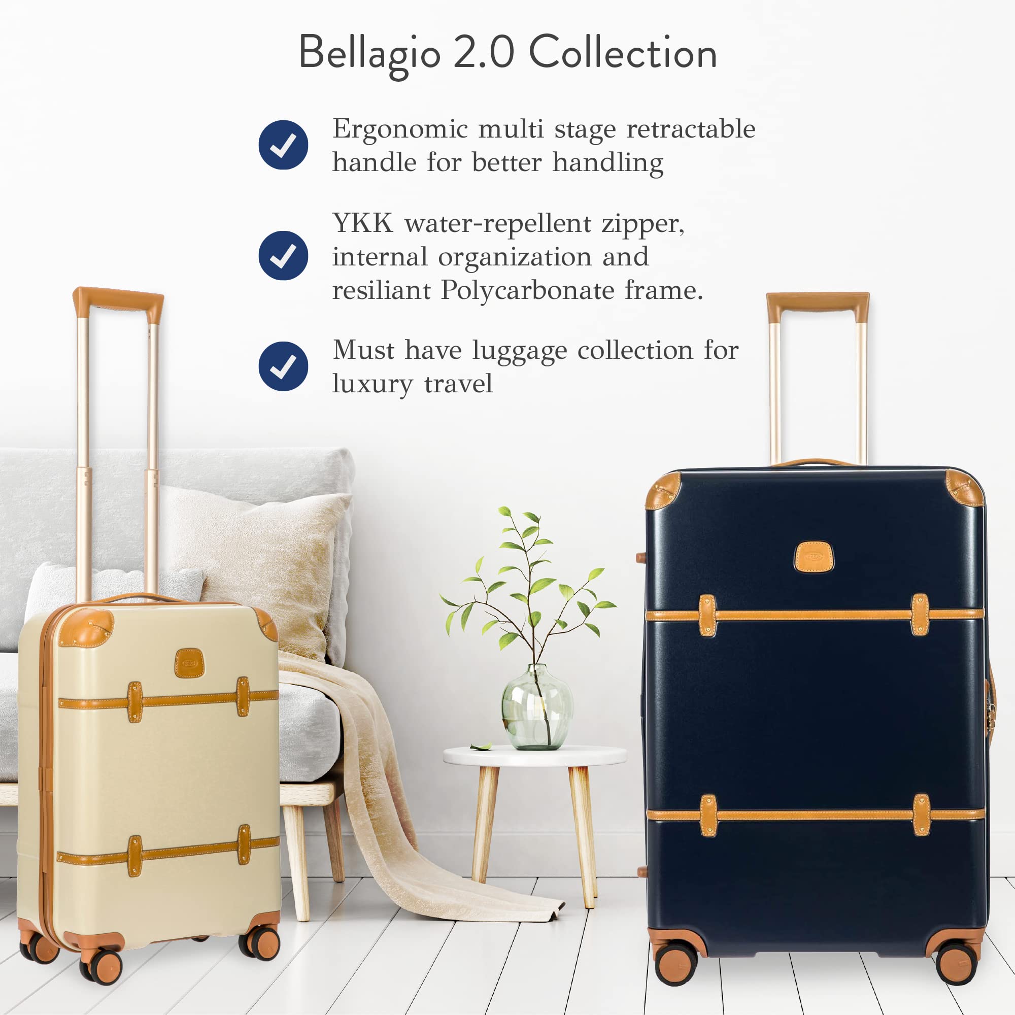 Bric's Bellagio 2.0 Spinner Trunk 30 Inch - Premium Luxury Luggage for Women & Men - TSA Approved Carry-On Suitcase - Stylish Blue Spinner Bag - Perfect for Business Travel & Vacation Getaways
