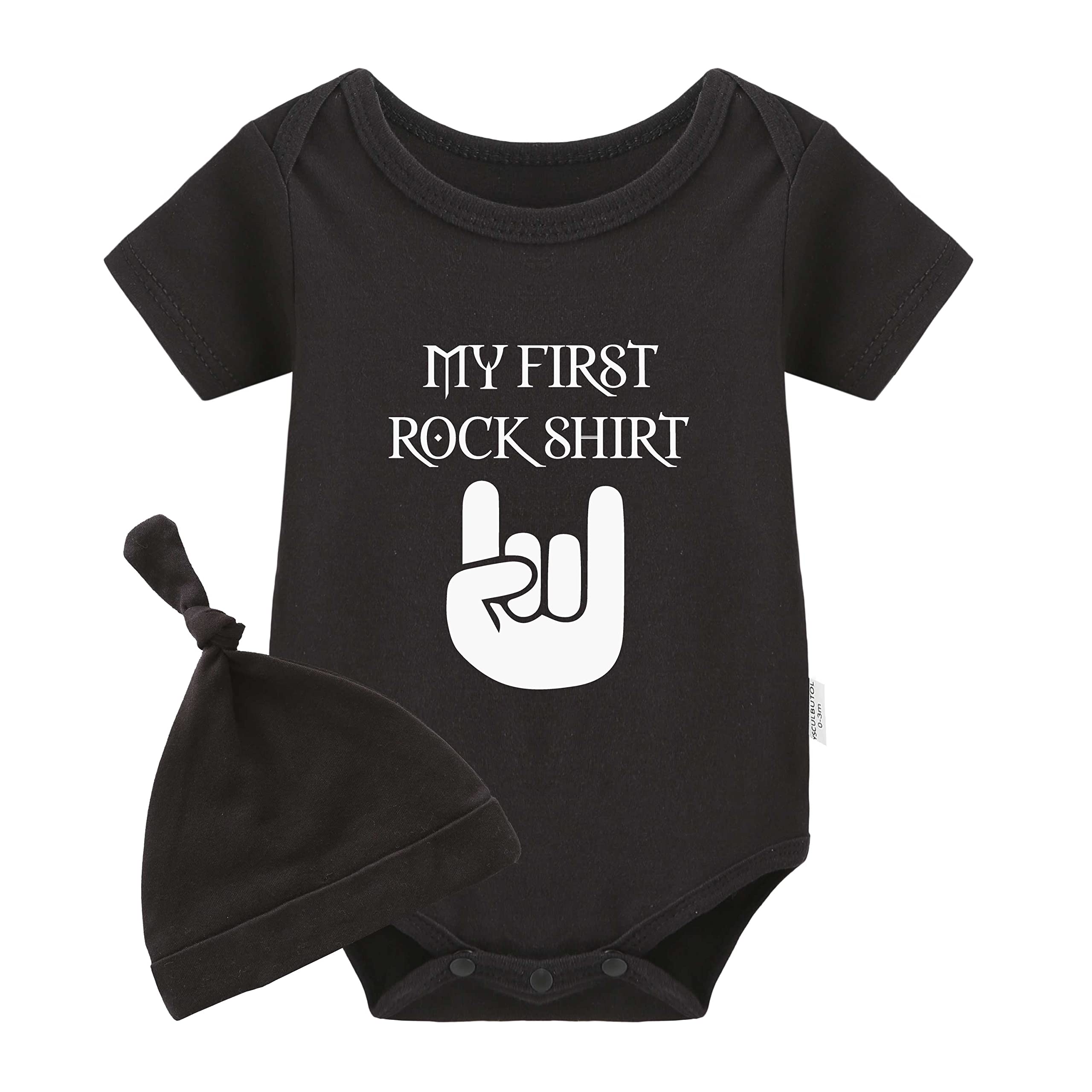 YSCULBUTOL Baby Twins Bodysuit - My First Rock Shirt for Boys & Girls | Soft Cotton Infant Jumpsuit & Outfit | Perfect for Newborn Photos, Birthday Gifts & Everyday Wear