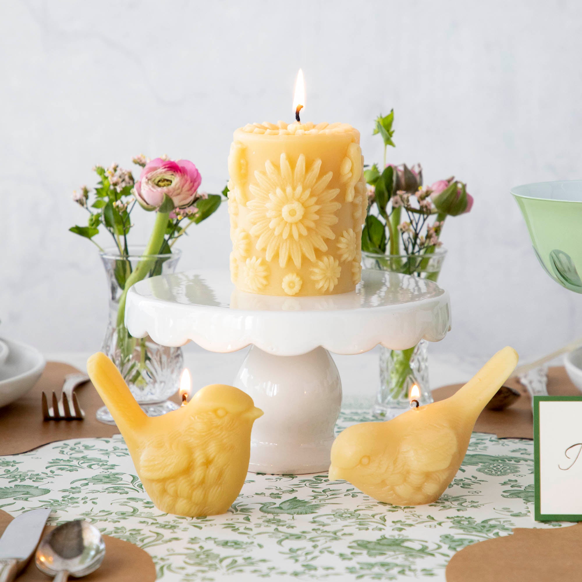 Natural Beeswax Songbird Candles - Handmade Eco-Friendly Candles for Home Decor, Gifts & Relaxation - Perfect for Romantic Dinners, Spa Nights and Meditation Spaces