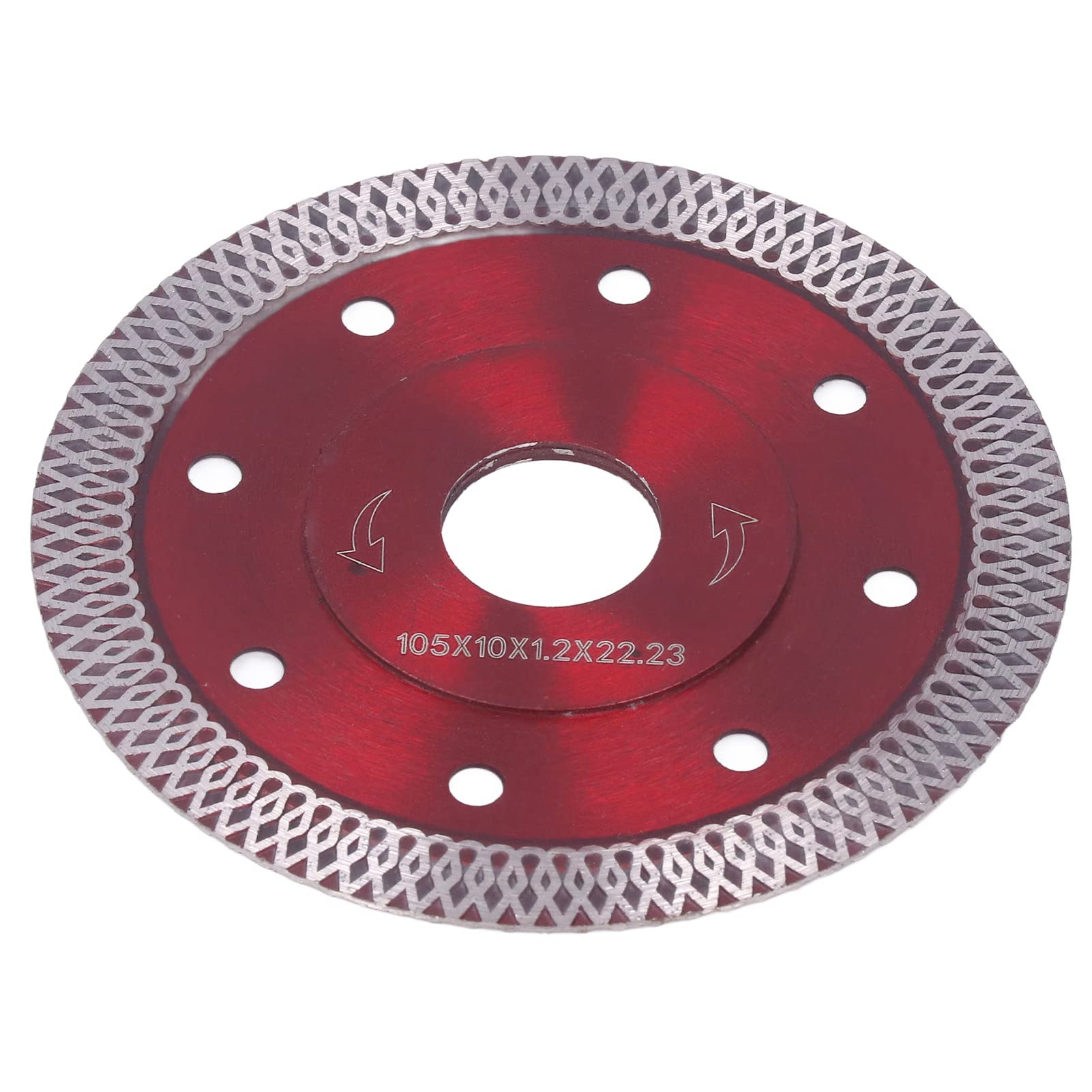 Professional X-Shaped Teeth Granite Cutting Disc with Washer - High-Performance Saw Blade for Tile Saws (Red) | Perfect for Stone, Ceramic & Porcelain Cutting - DIY & Professional Construction Use